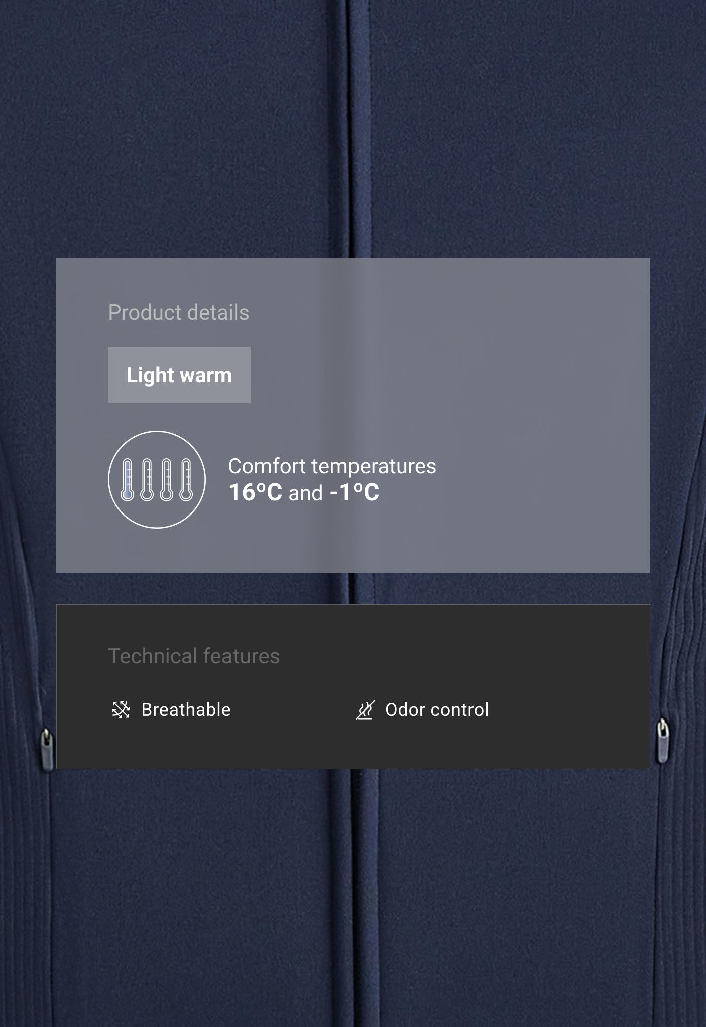 Light warm rib technical jacket