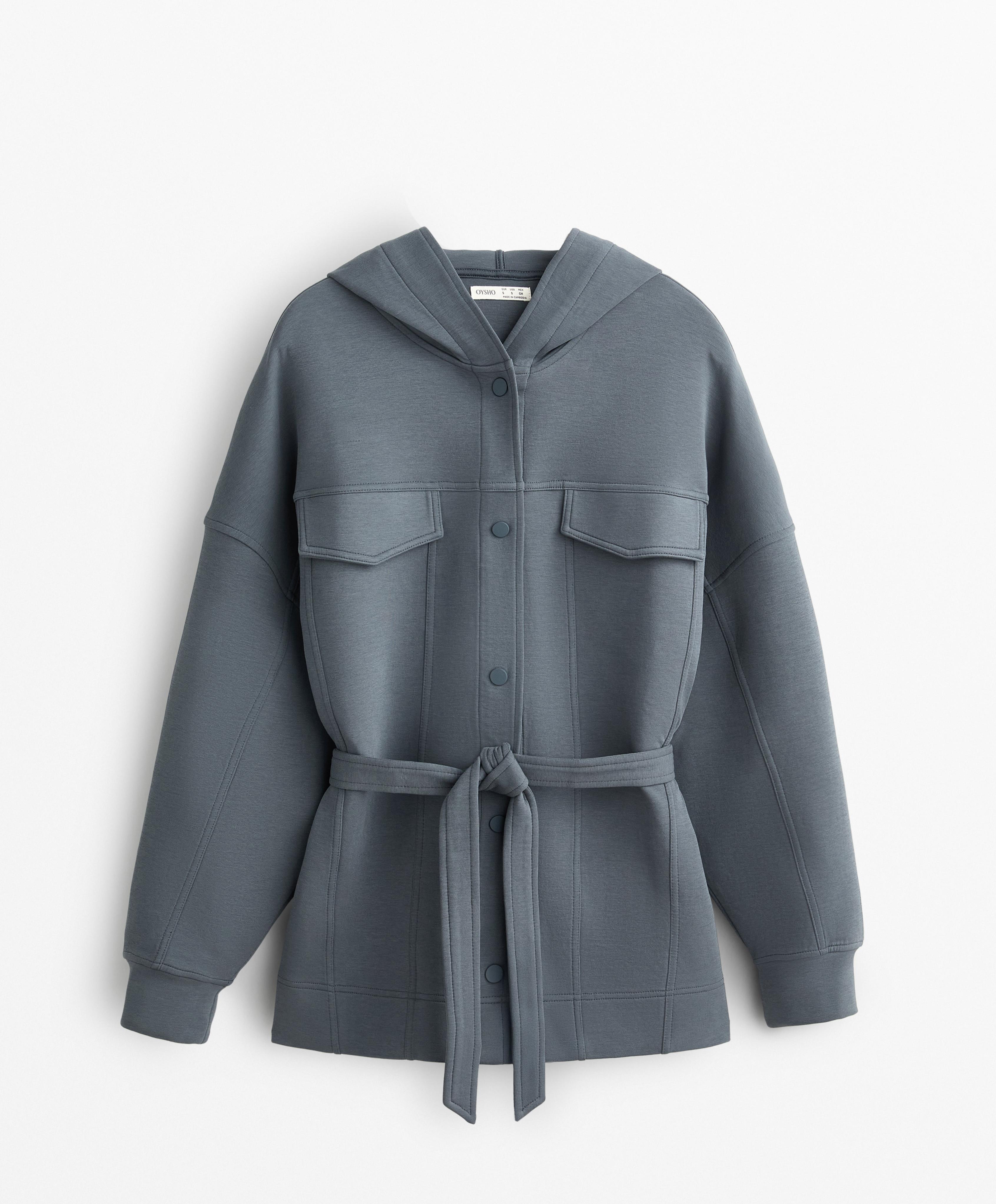 Veste ceinture en coton mélangé Veste ceinture en coton mélangé