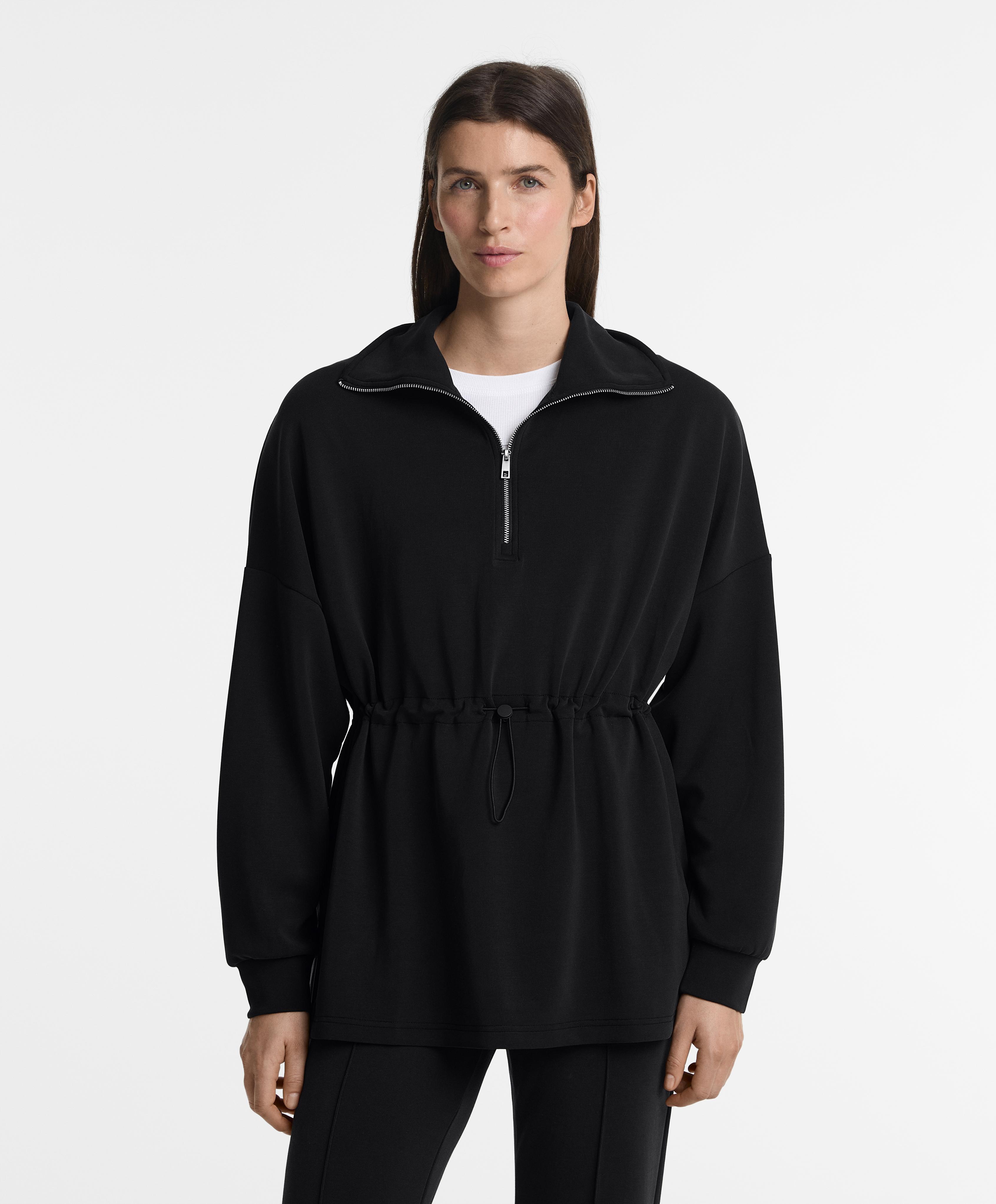 Half-zip sweatshirt with modal