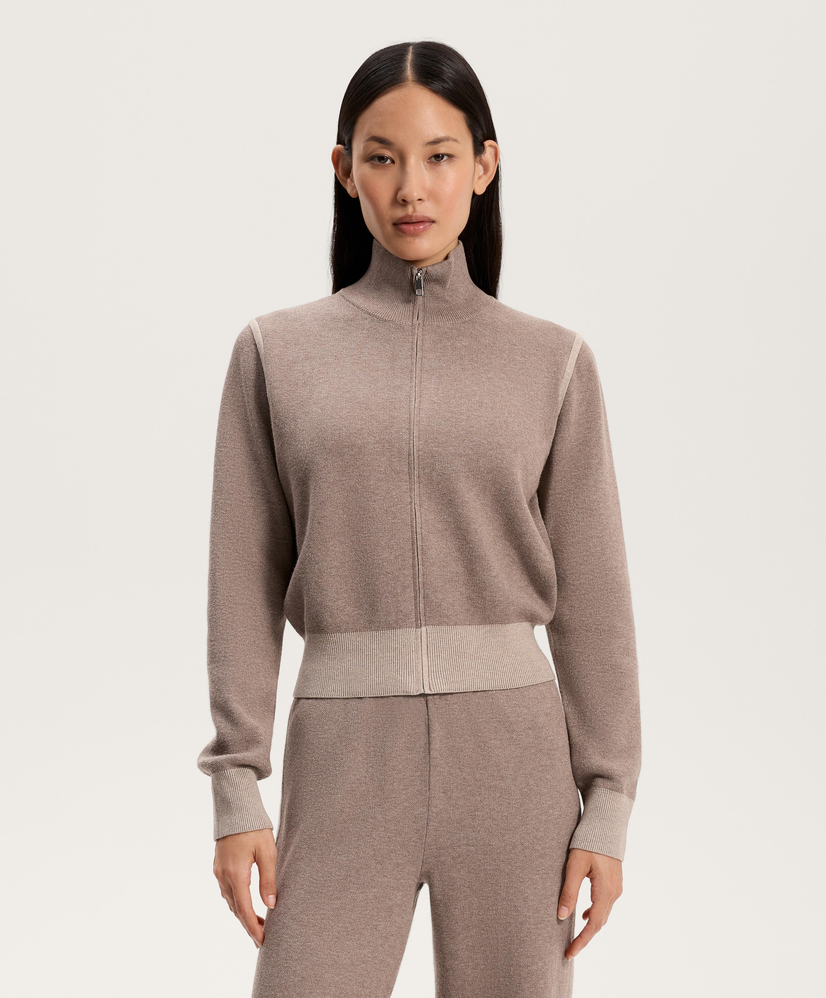 Knit jacket with contrast details Knit jacket with contrast details