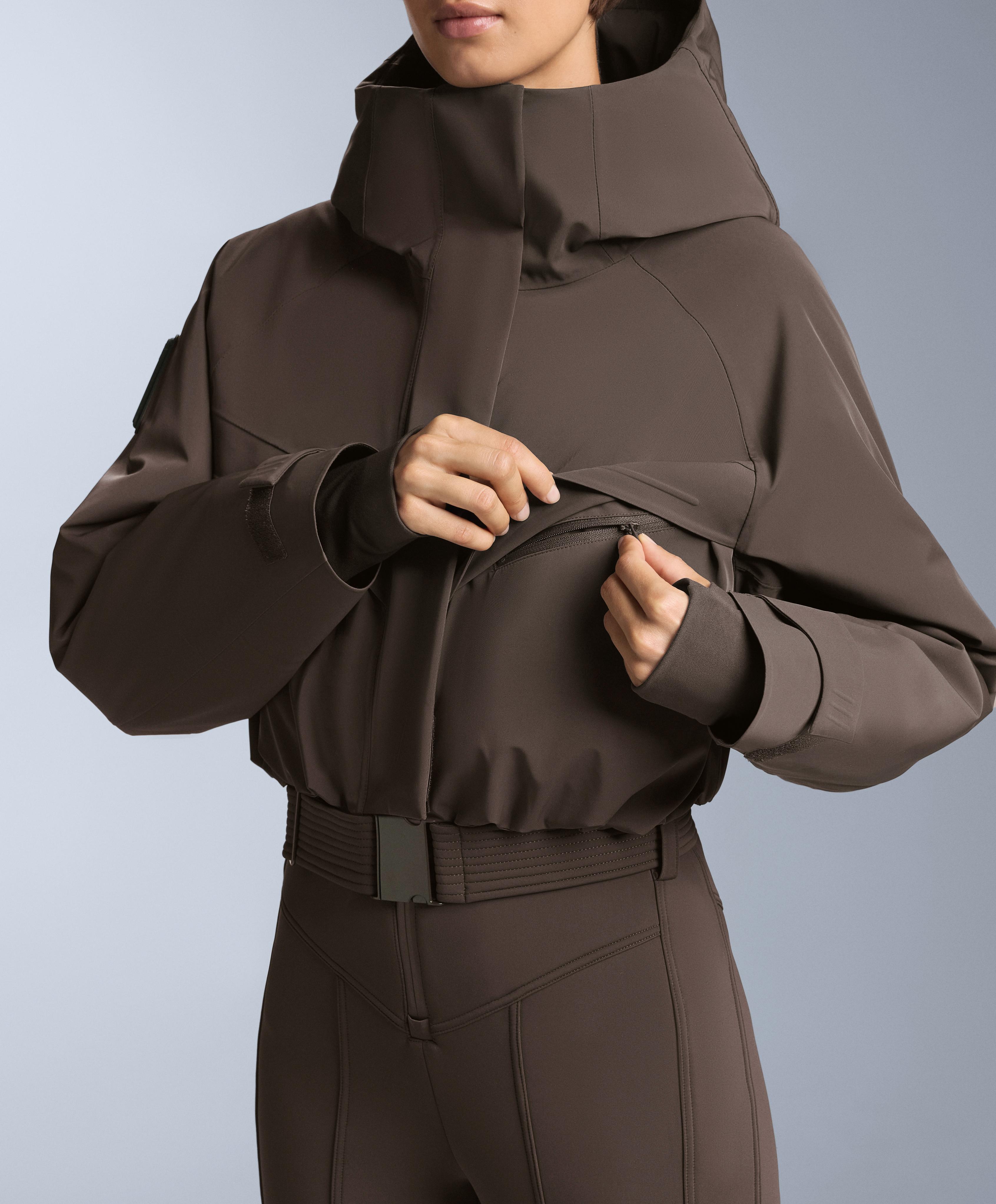 Primaloft® SKI water-resistant performance jumpsuit — DARK BROWN