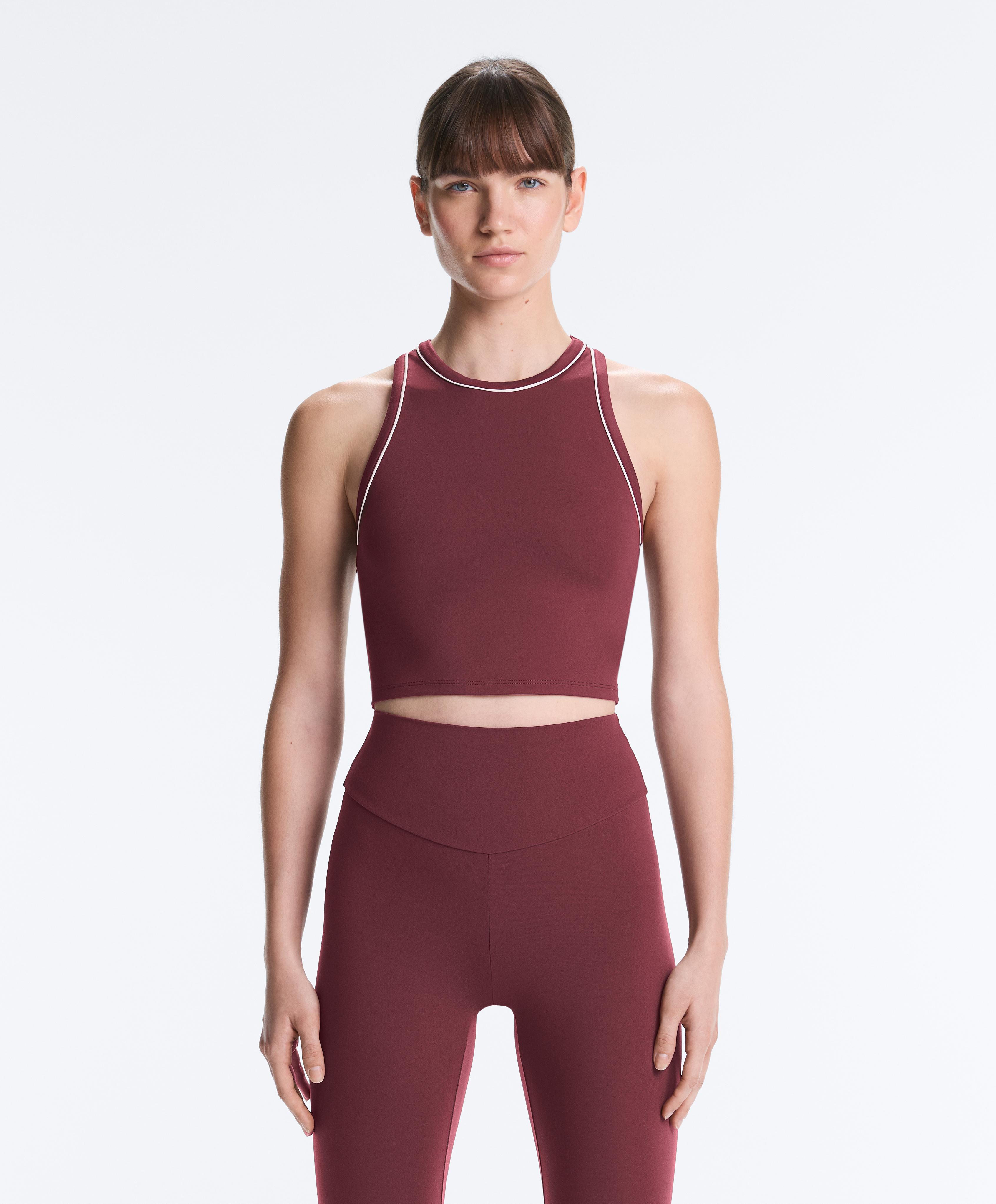 Comfortlux halterneck tank top — CHERRY