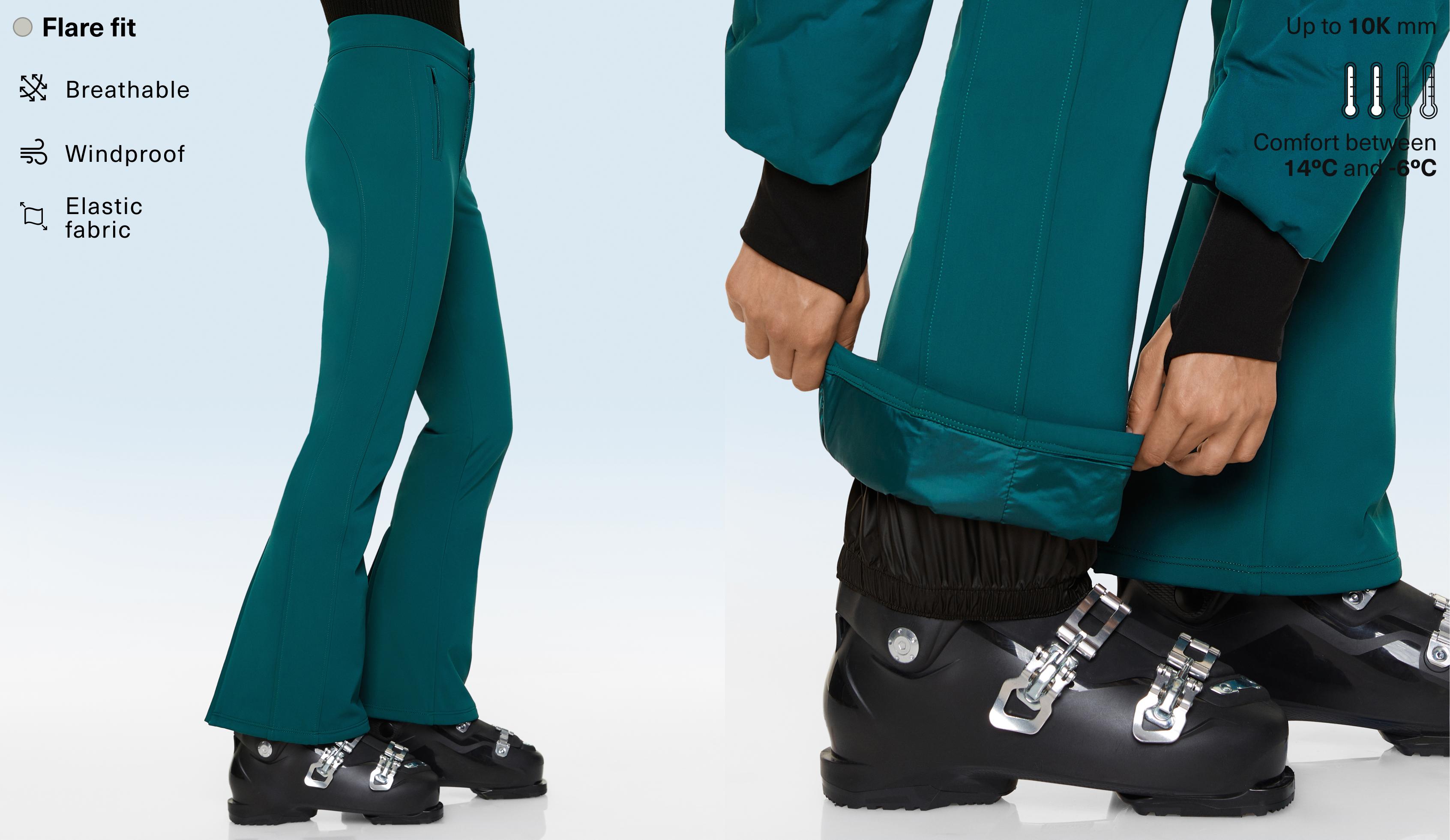 Water-resistant flare stretch SKI trousers - Sale