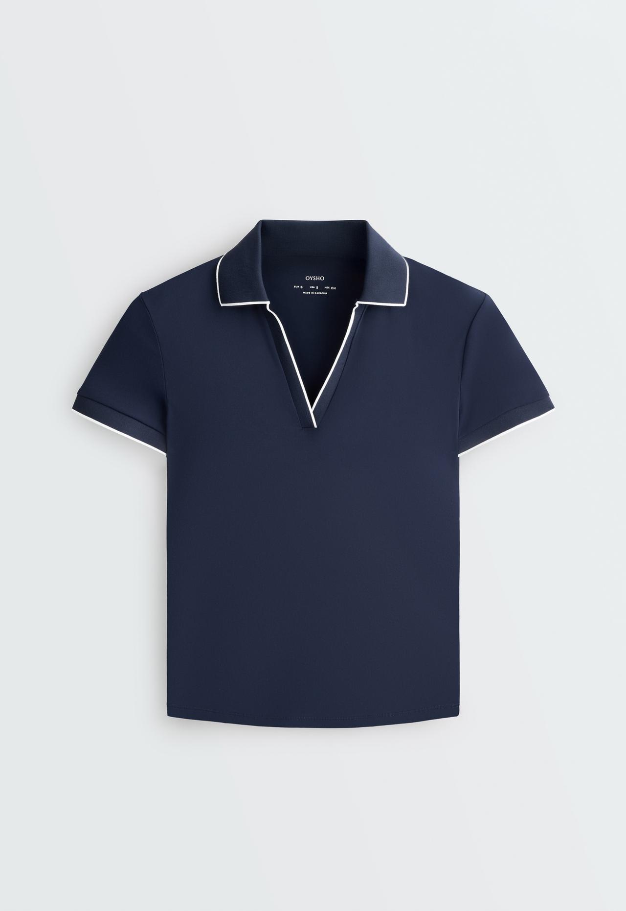 Short-sleeved Comfortlux polo shirt — NAVY BLUE