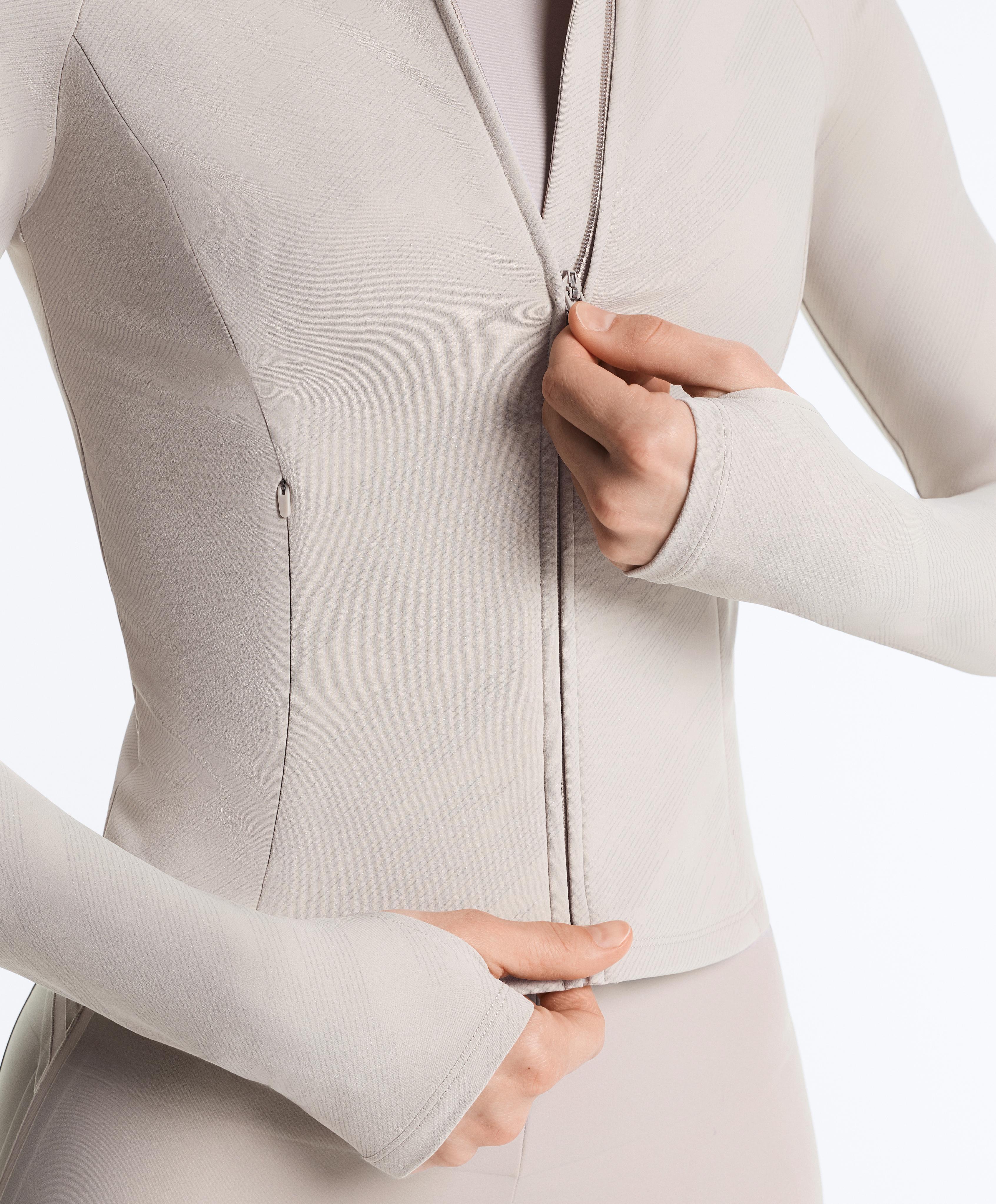 Light warm reflective technical jacket — TAUPE