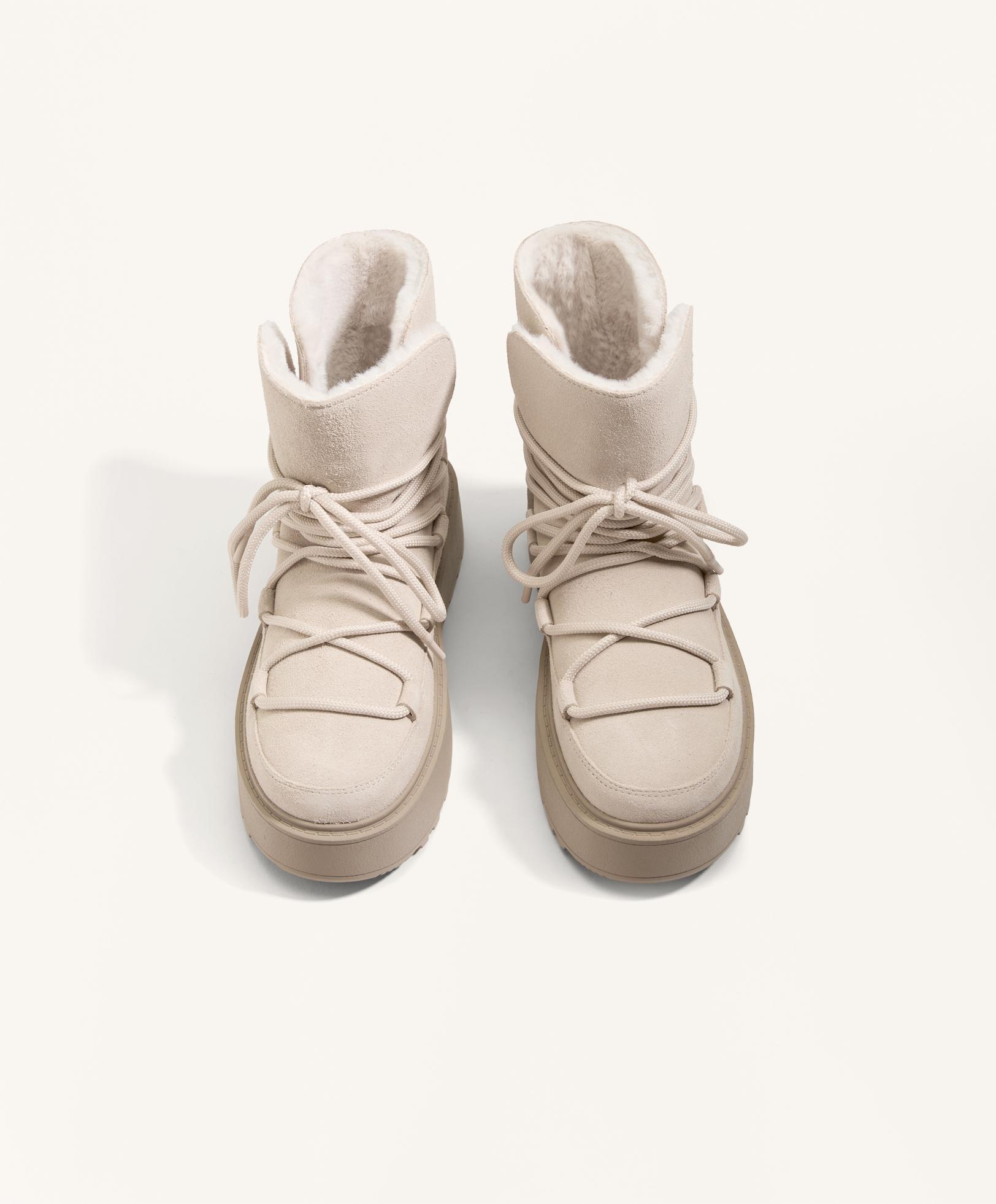 Bota plataforma serraje solapa Bota plataforma serraje solapa