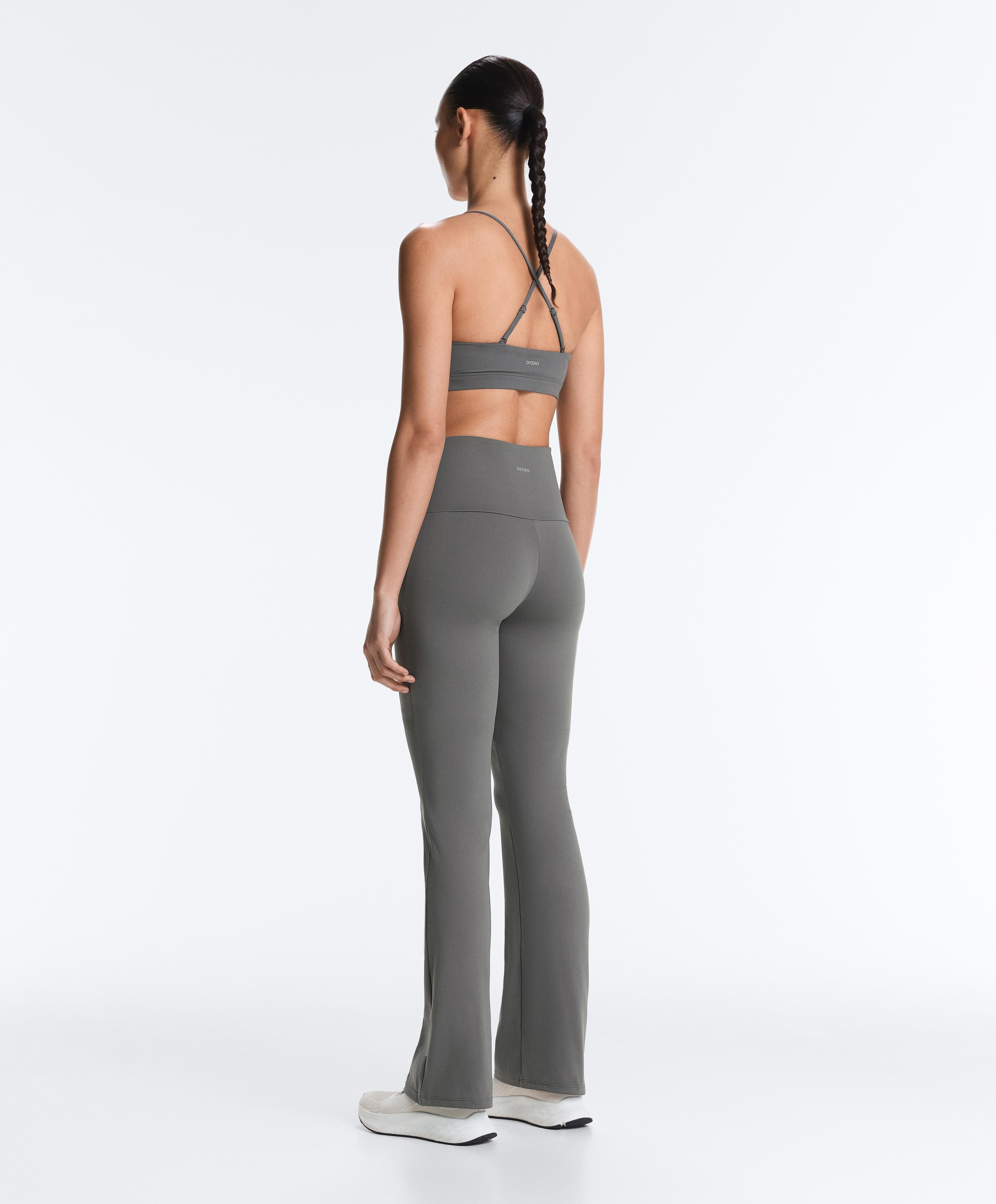 High-rise Comfortlux flare trousers — MID GREY