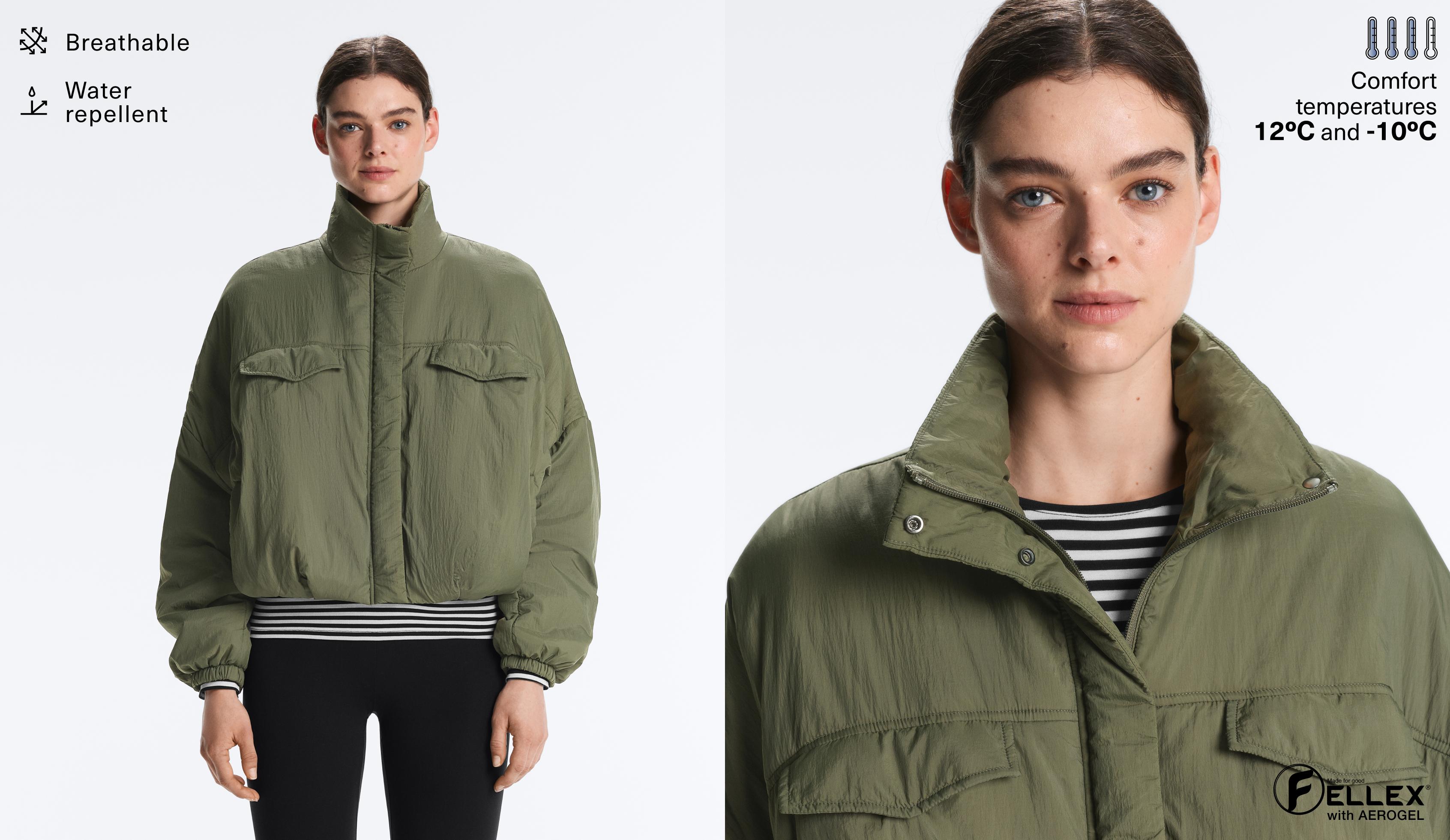 Water-repellent FELLEX® AEROGEL balloon jacket — KHAKI