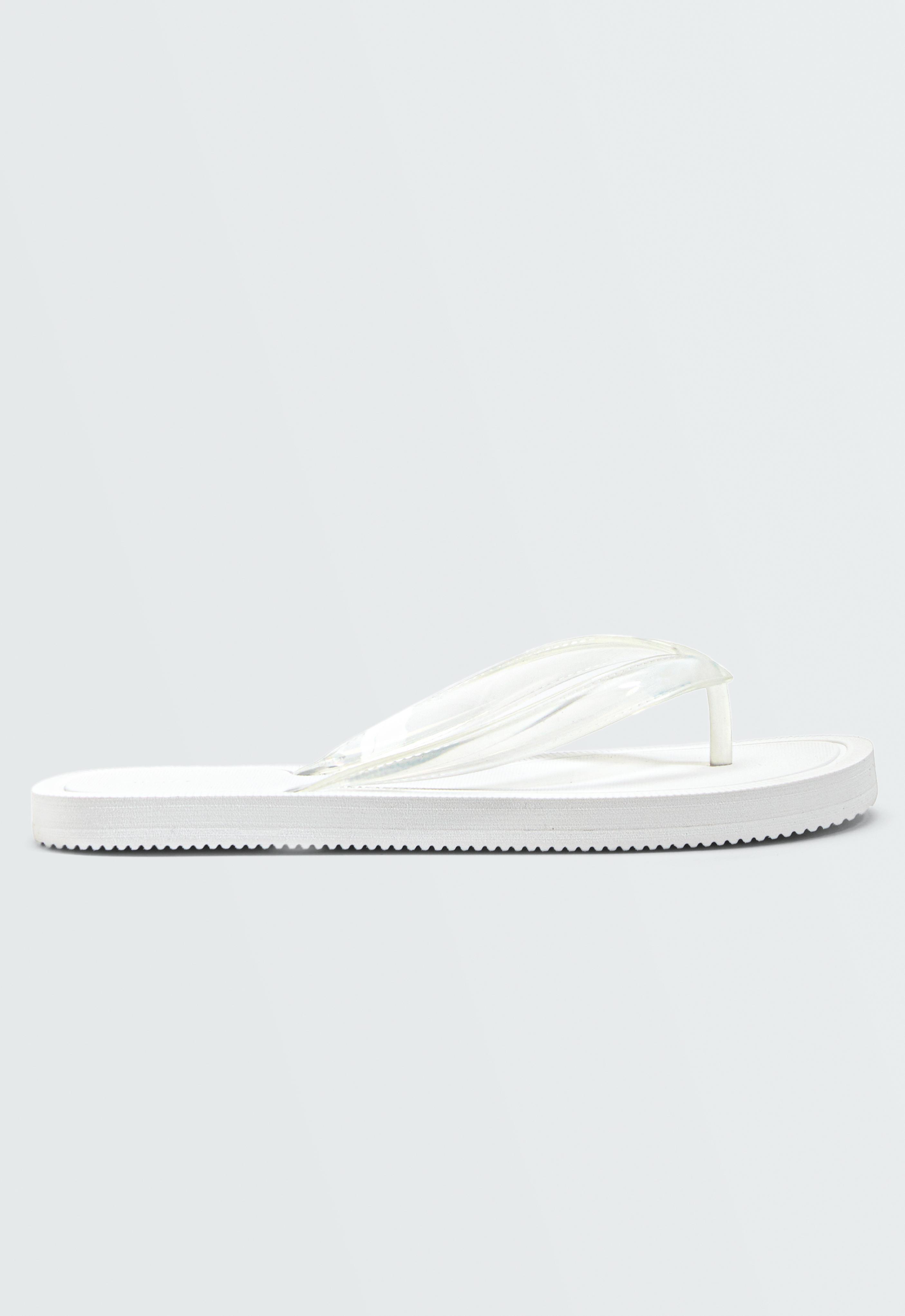 Textured beach sandals — WHITE