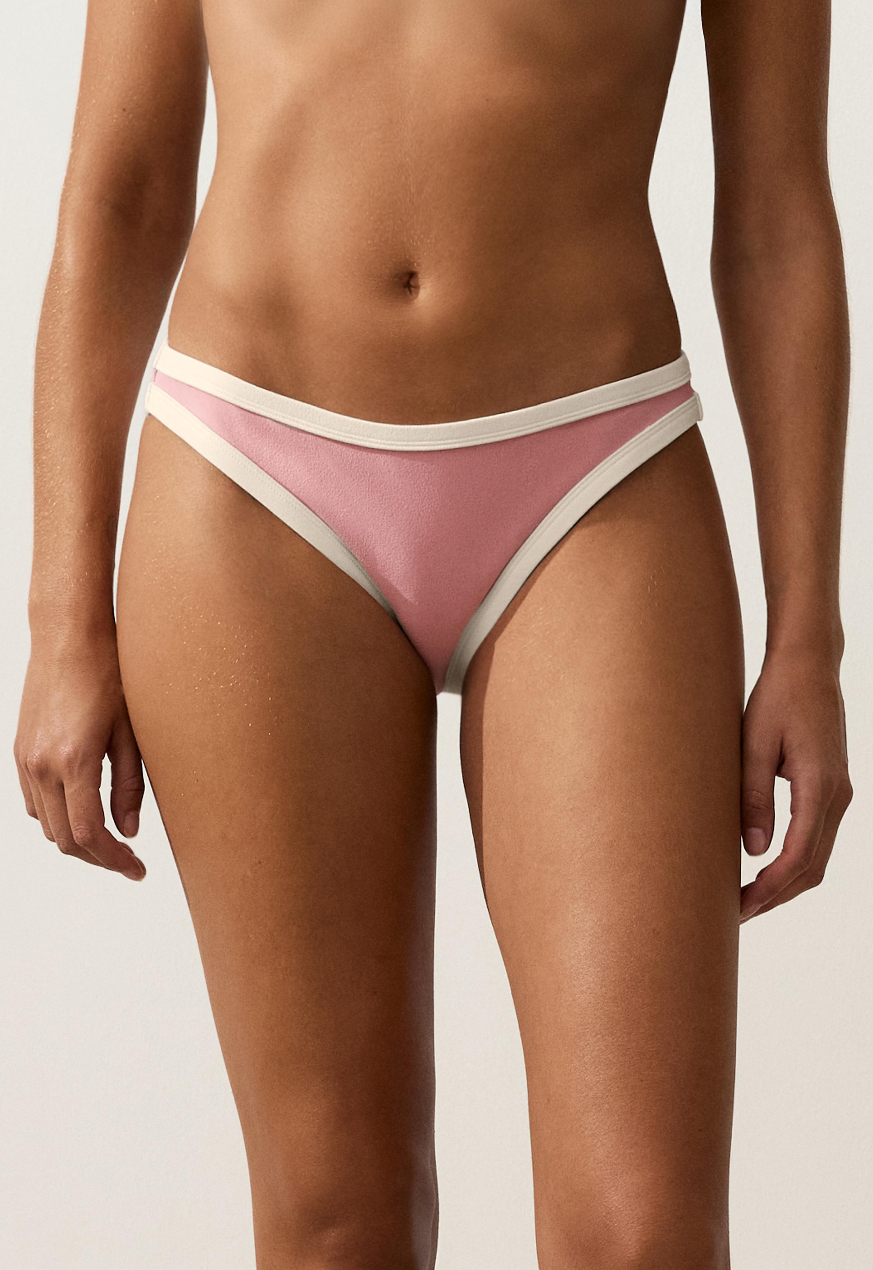 Contrast trim classic bikini briefs — PINK