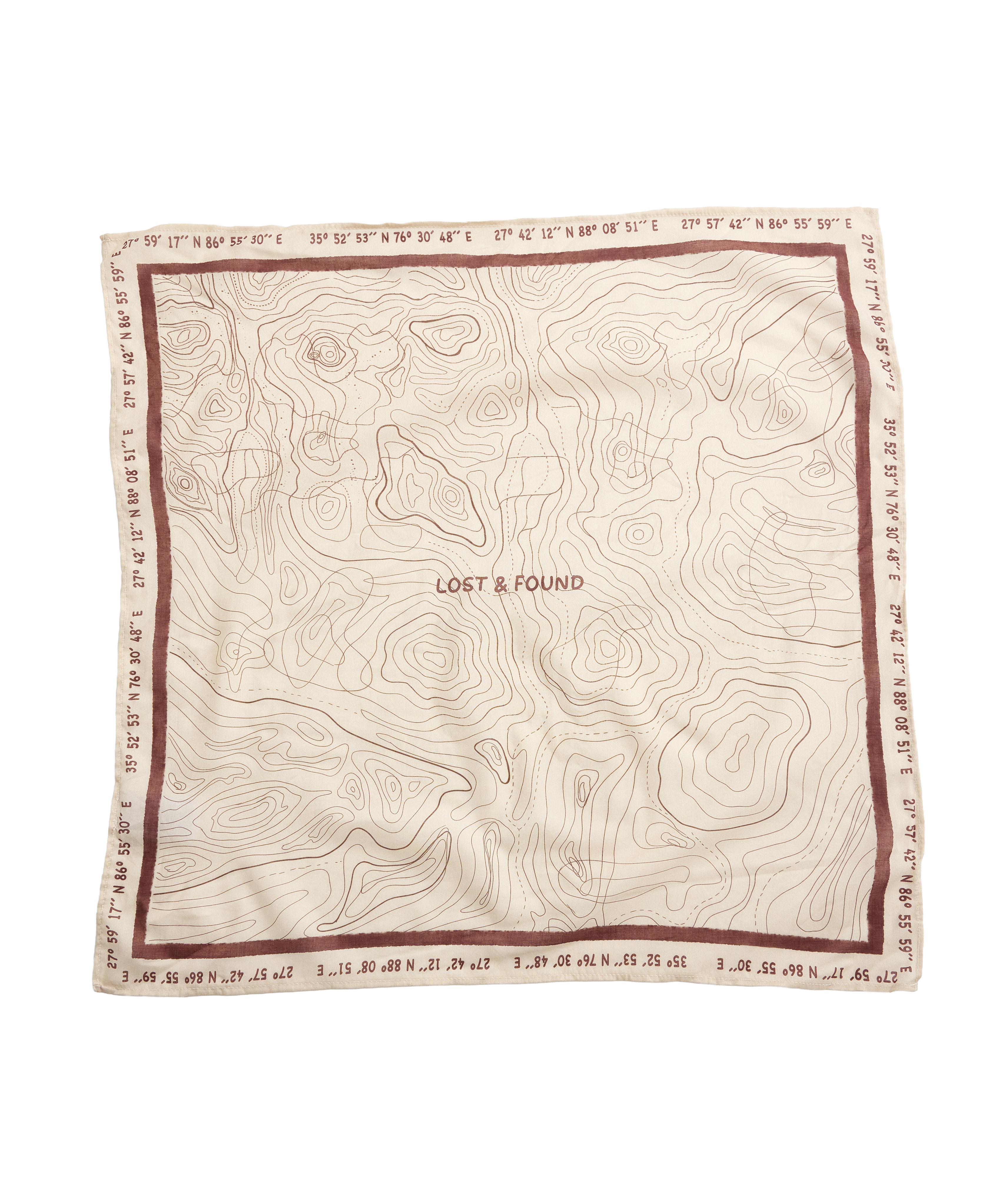100% cotton print bandana — CREAM