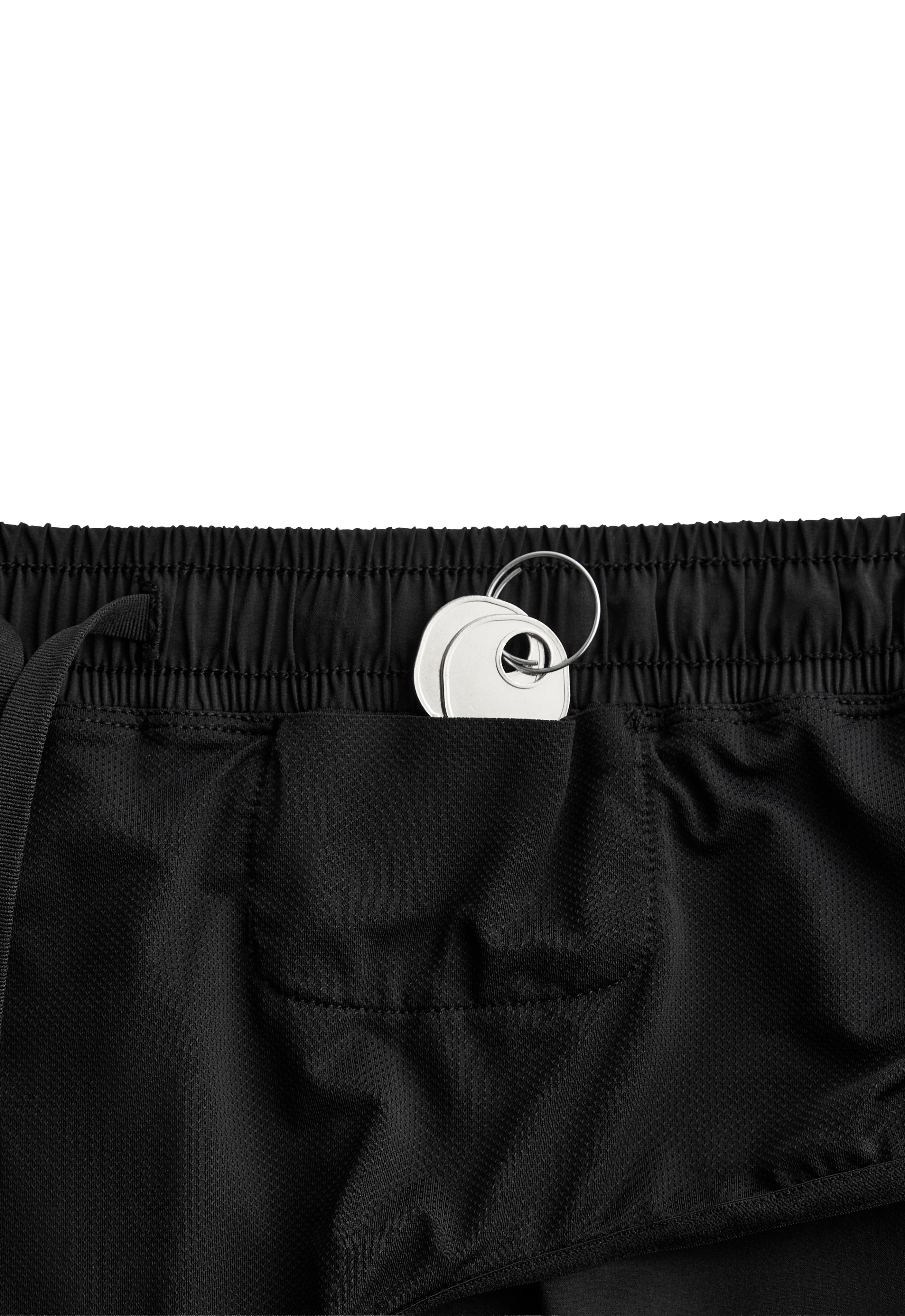 6cm mid-rise technical shorts — BLACK
