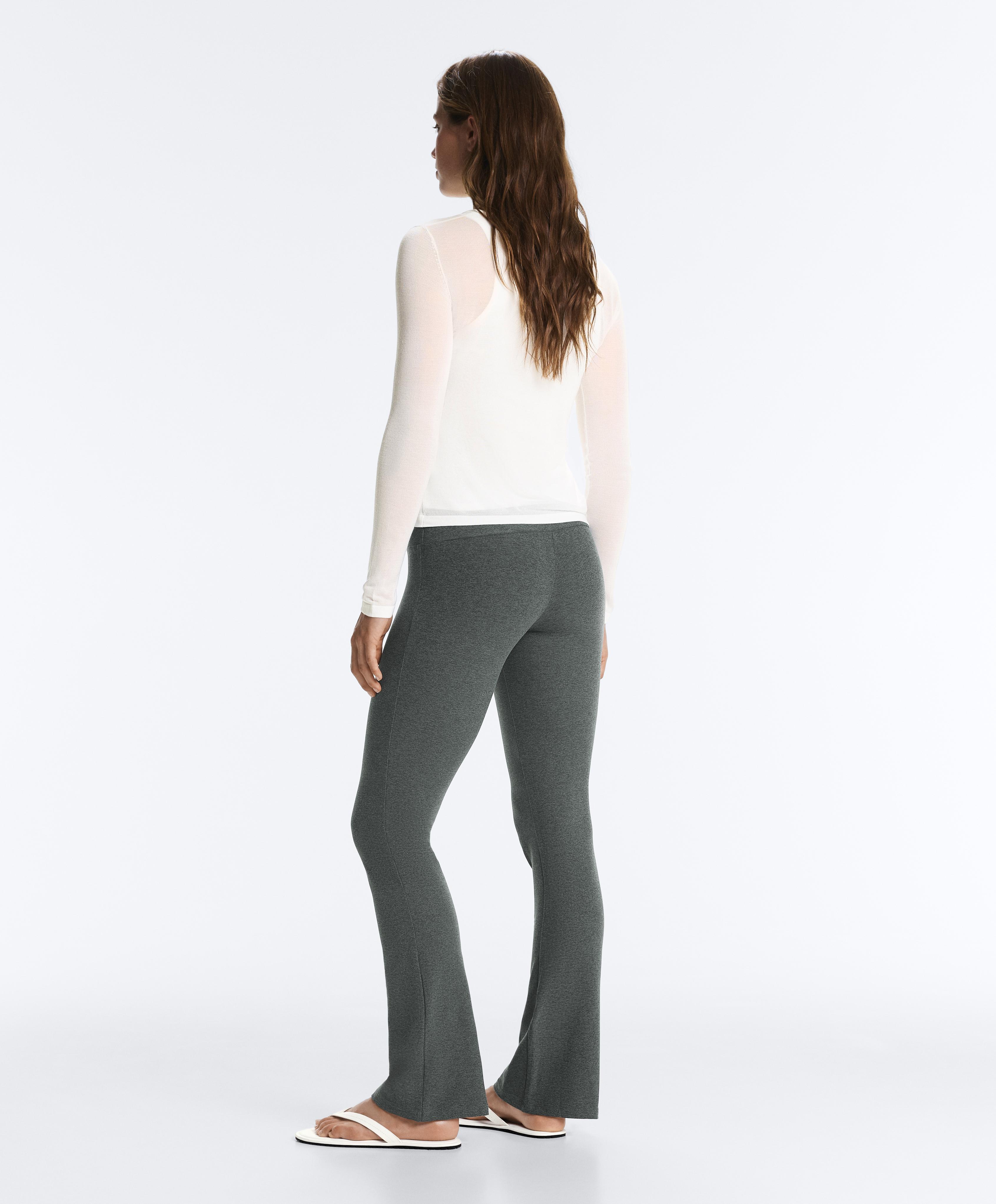 Long-sleeved sheer double-layer top — WHITE