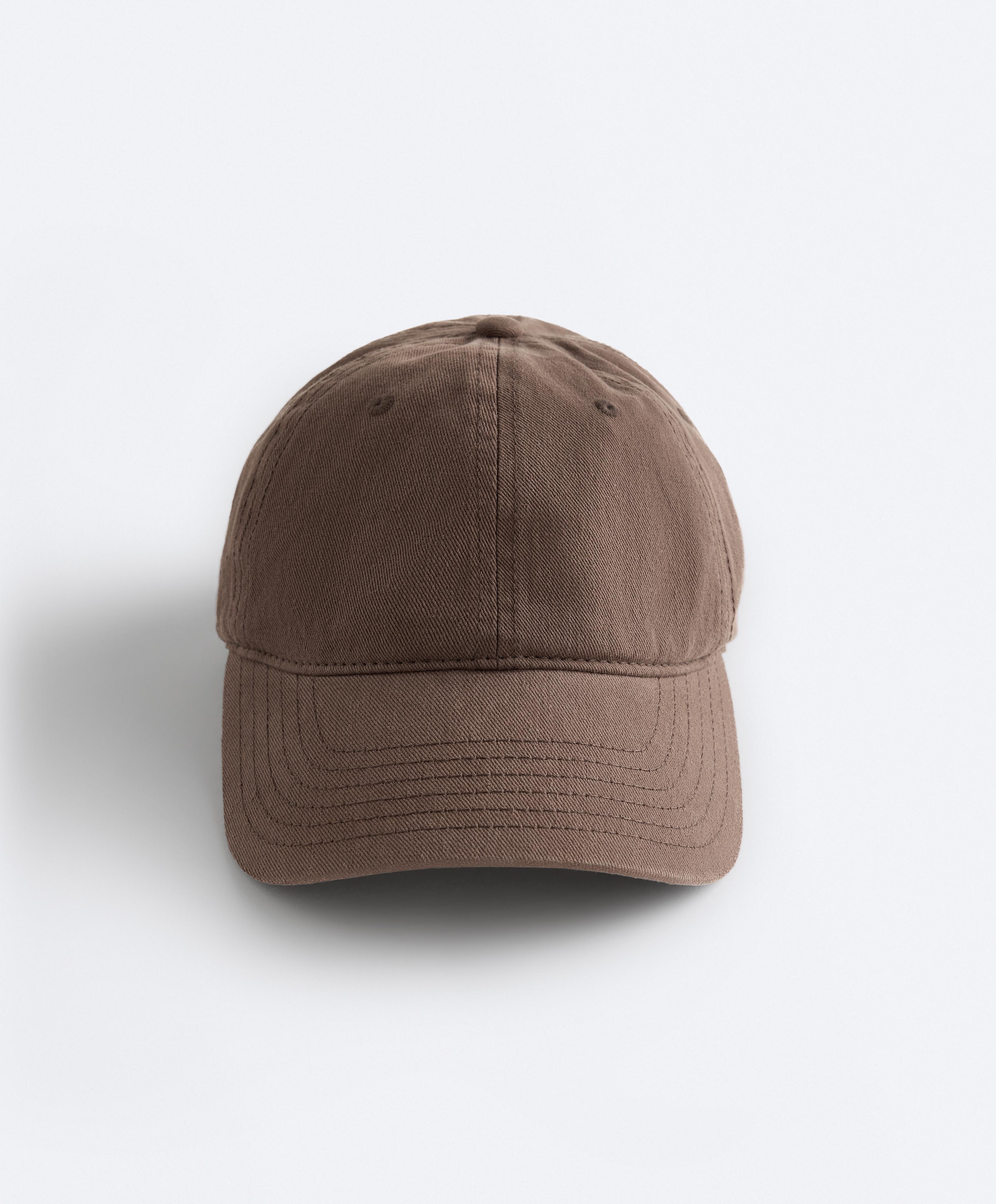 Washed-effect 100% cotton cap
