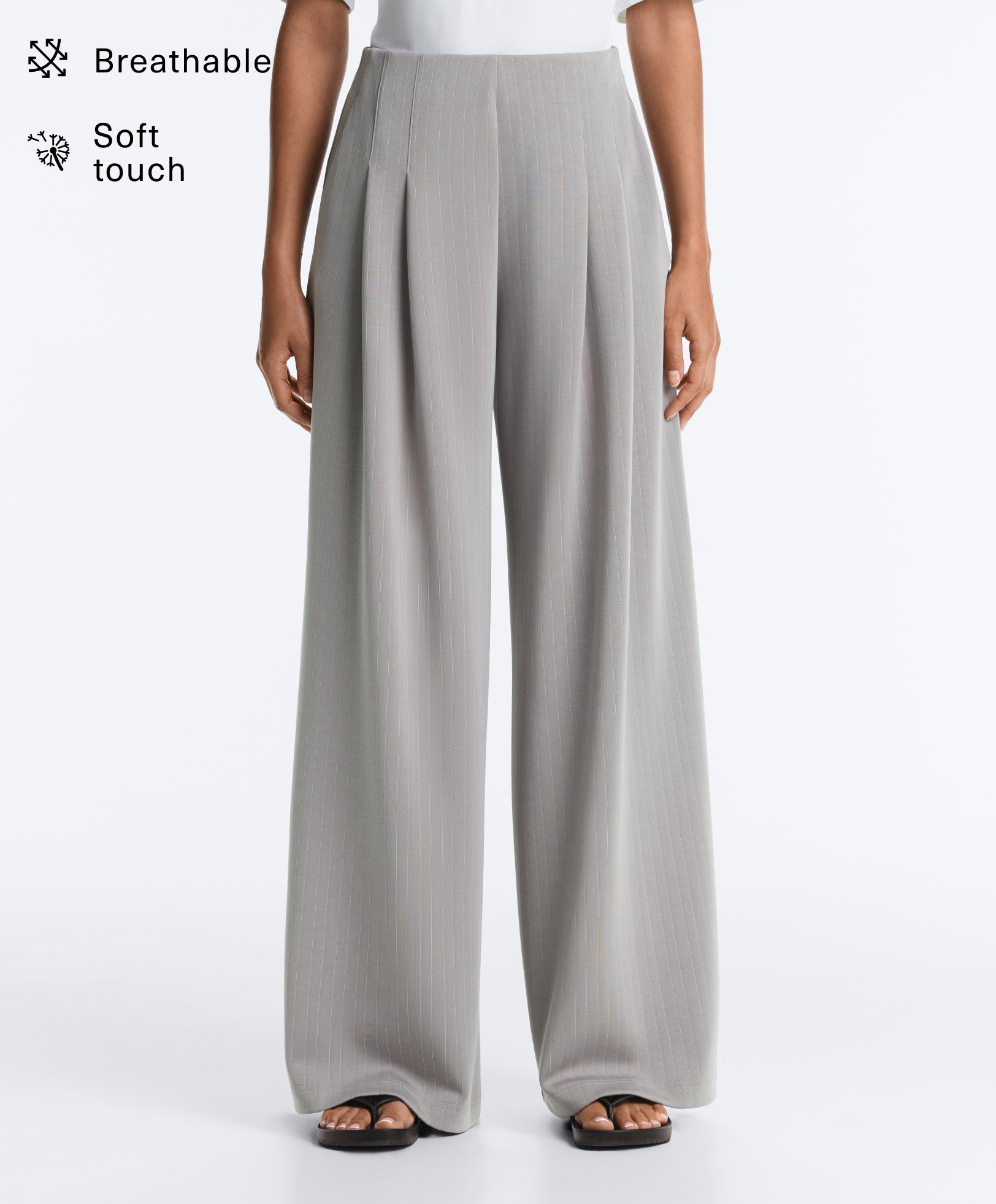 Lange Hose mit Falten und weichem Modal Lange Hose mit Falten und weichem Modal
