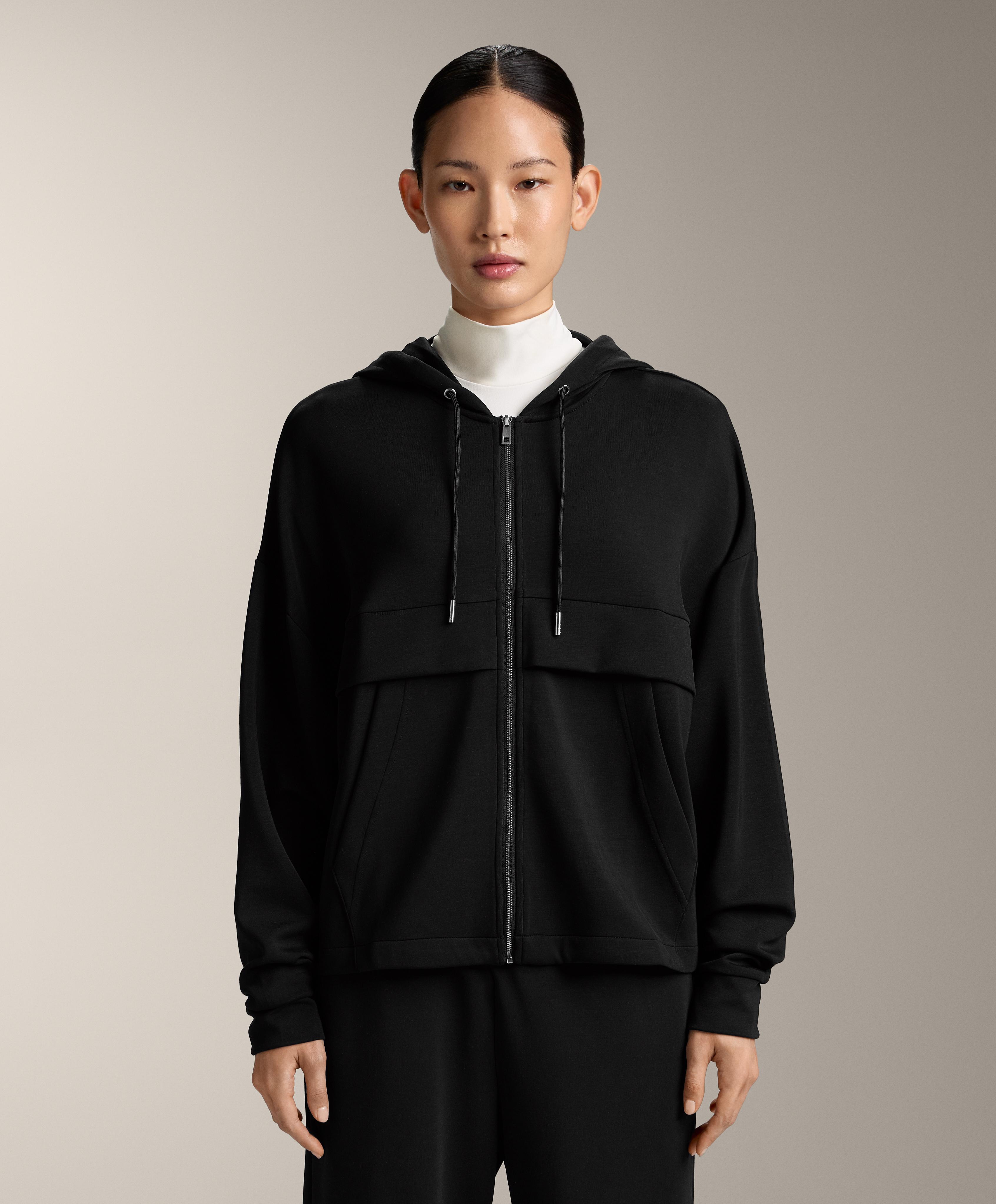 Sweatshirt mit Reißverschluss und weichem Modal