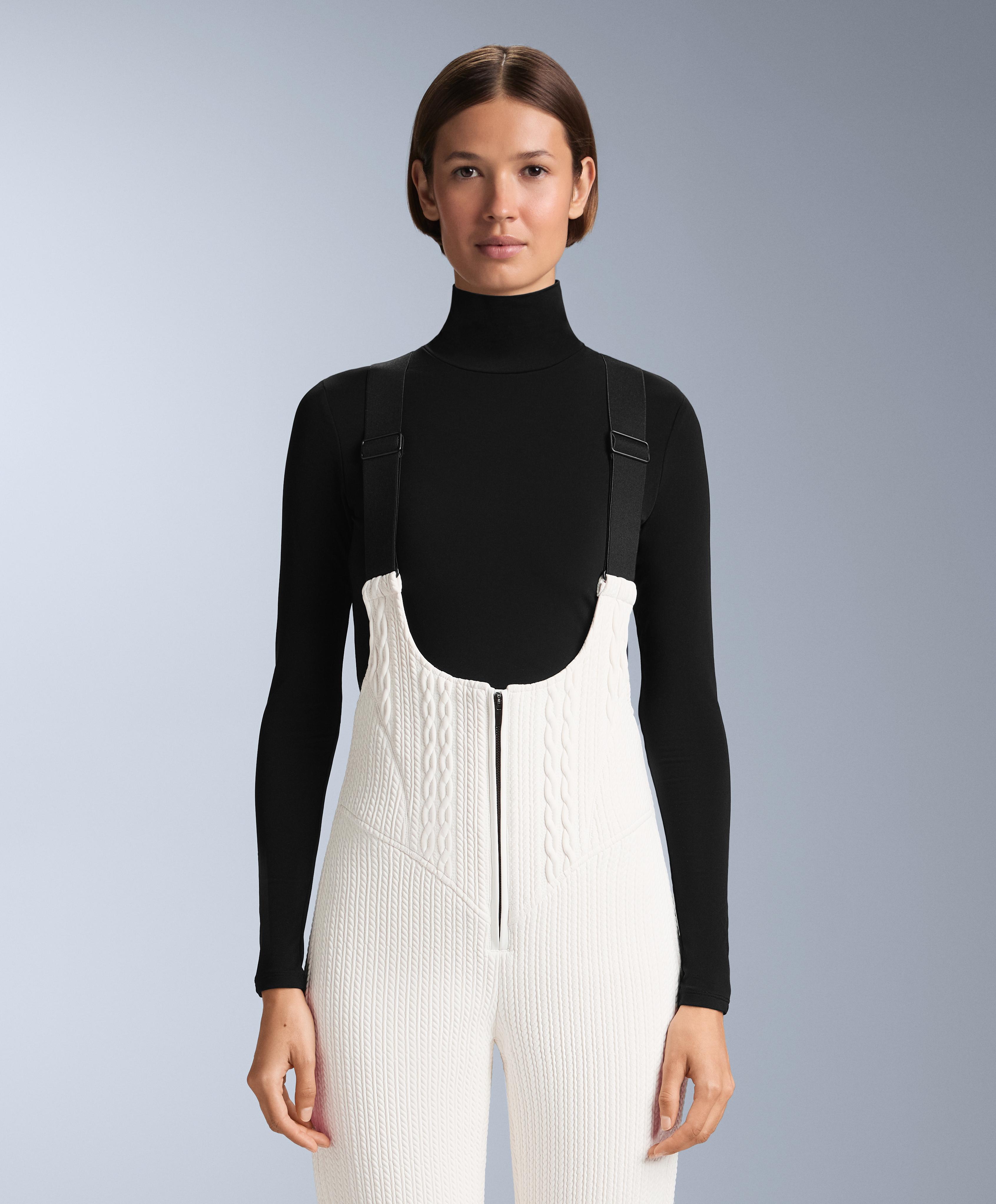 Water-resistant SKI flare dungarees — WHITE 