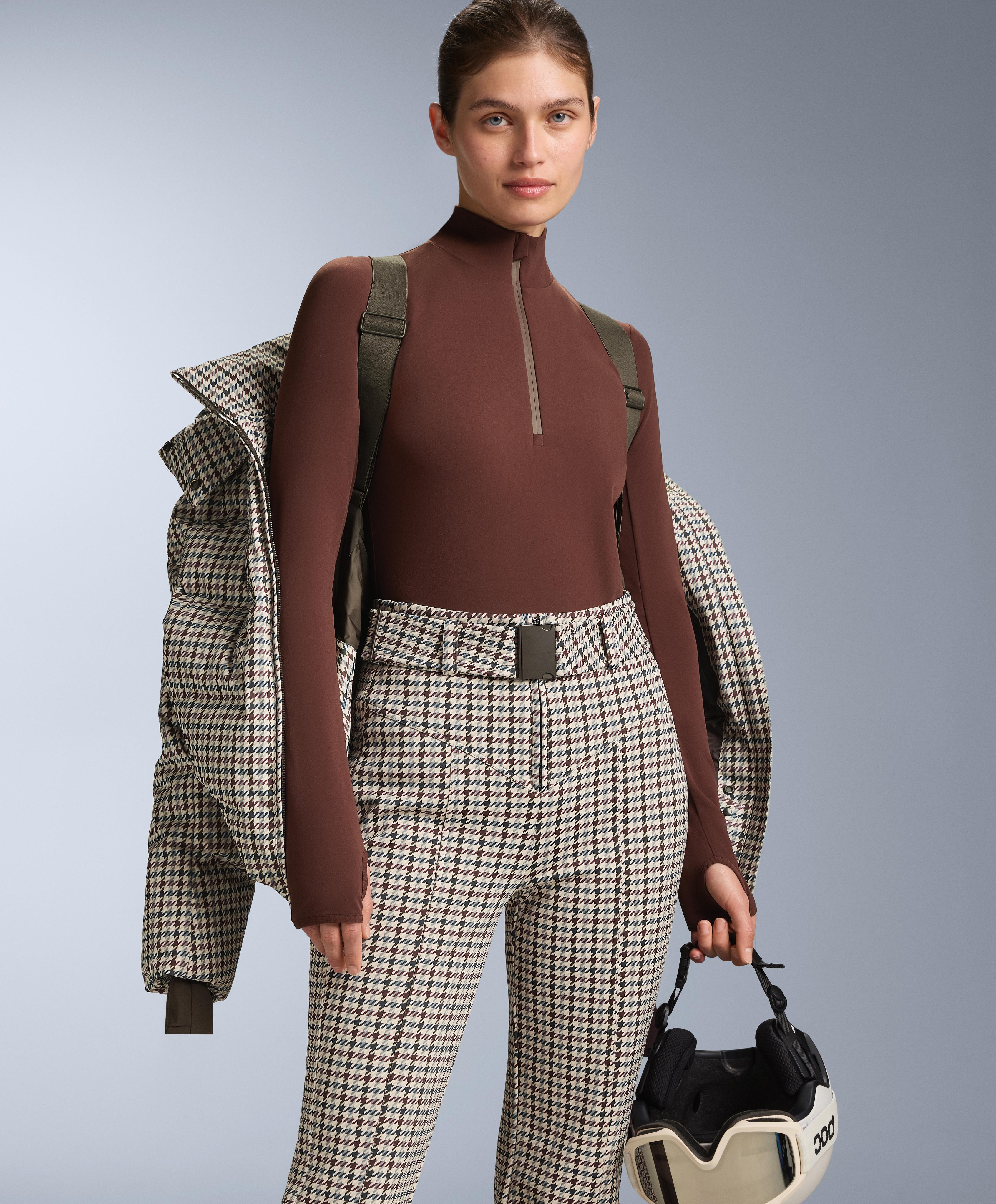 Thermal base layer half-zip top — BURGUNDY