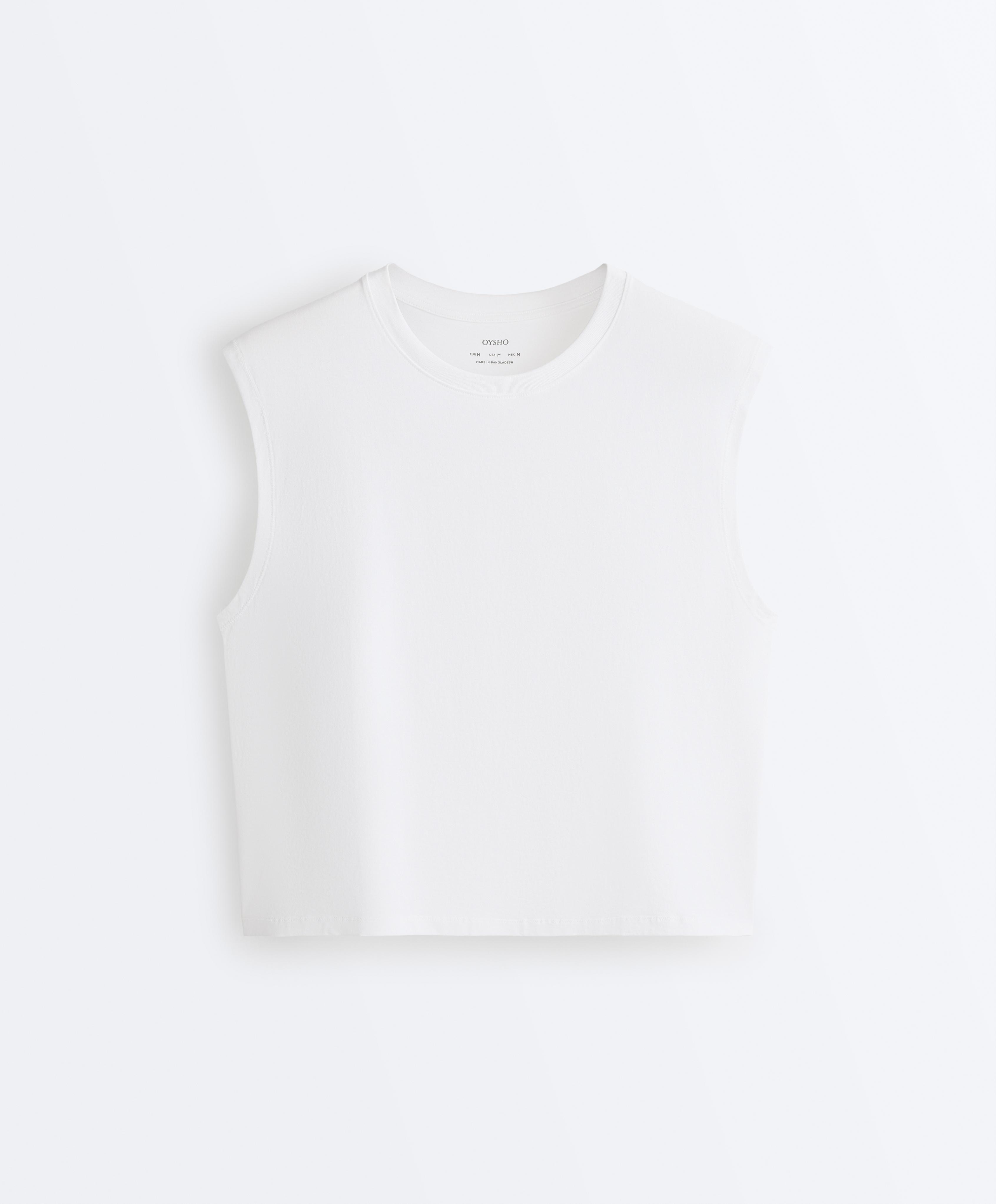 Camiseta sin mangas mezcla algodón