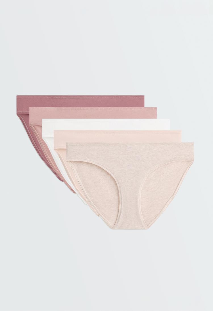 5 cotton blend classic briefs — PASTEL PINK