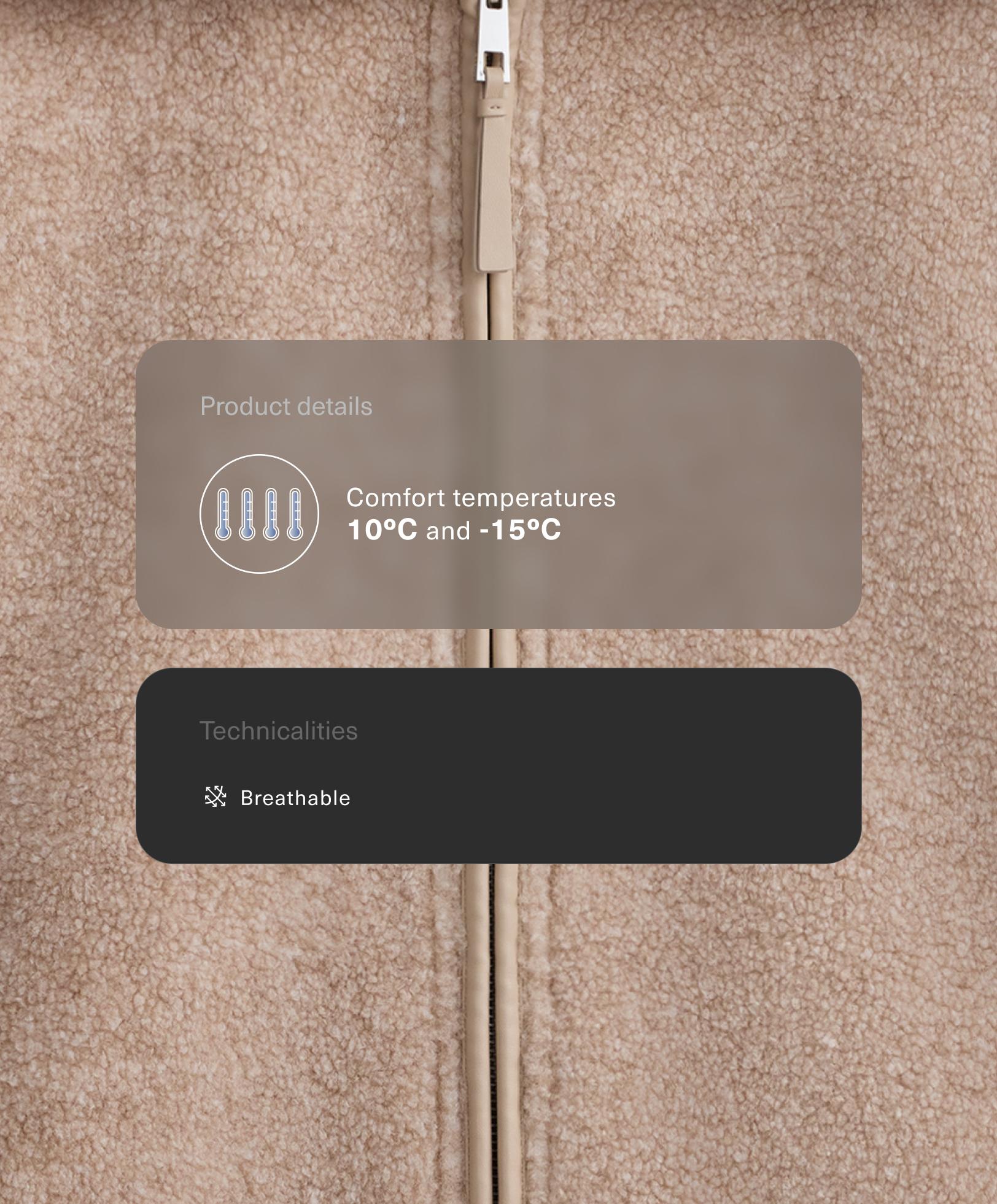 Long faux-shearling jacket - Sale Long faux-shearling jacket - Sale