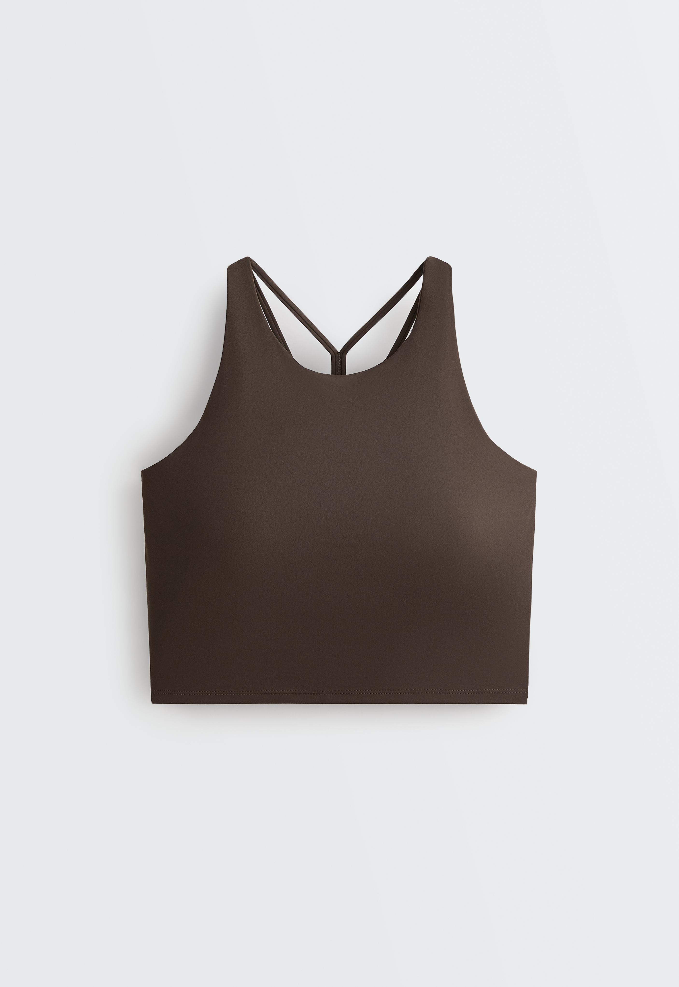 Comfortlux strappy tank top with cups