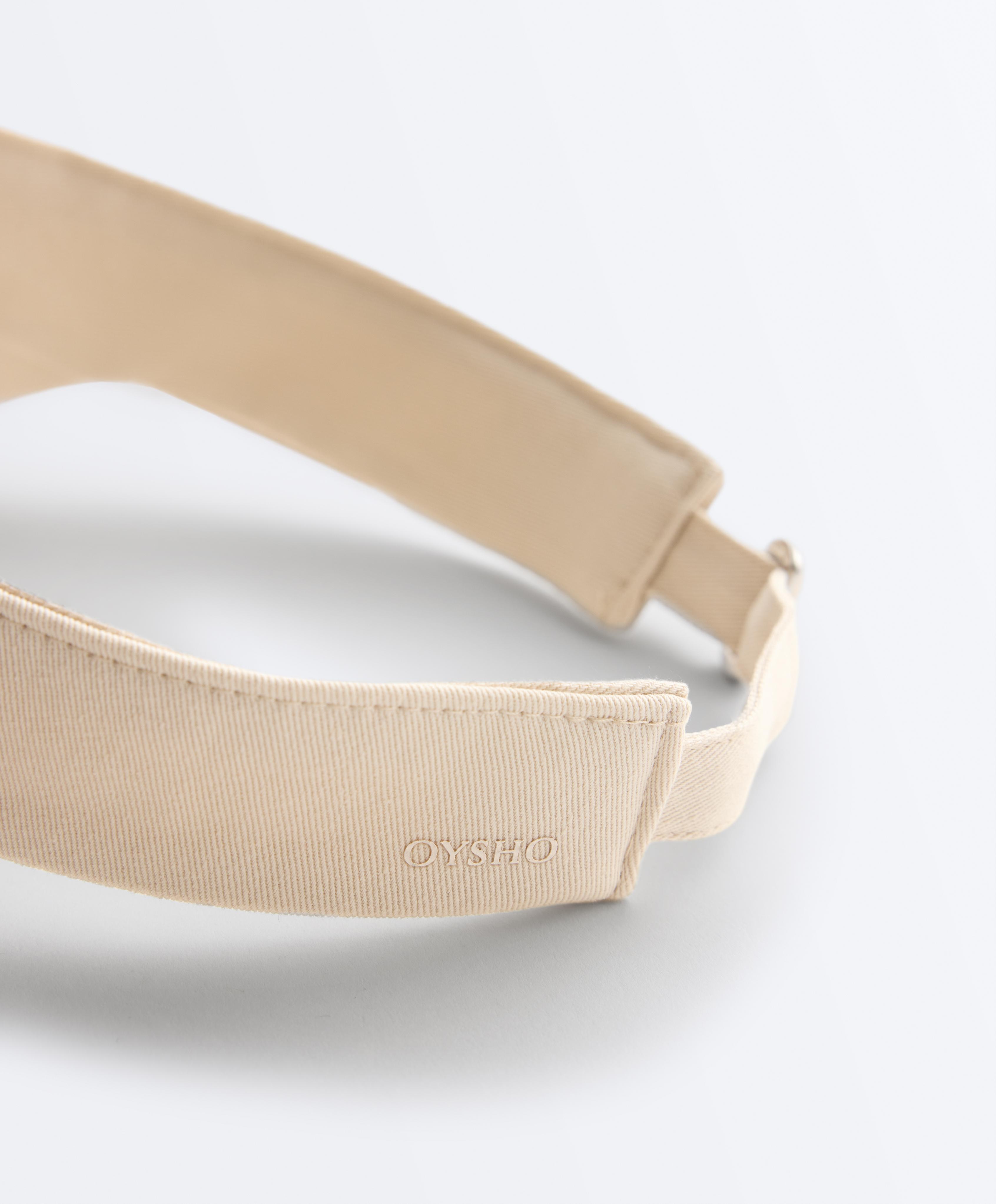 Washed-effect 100% cotton visor — ECRU