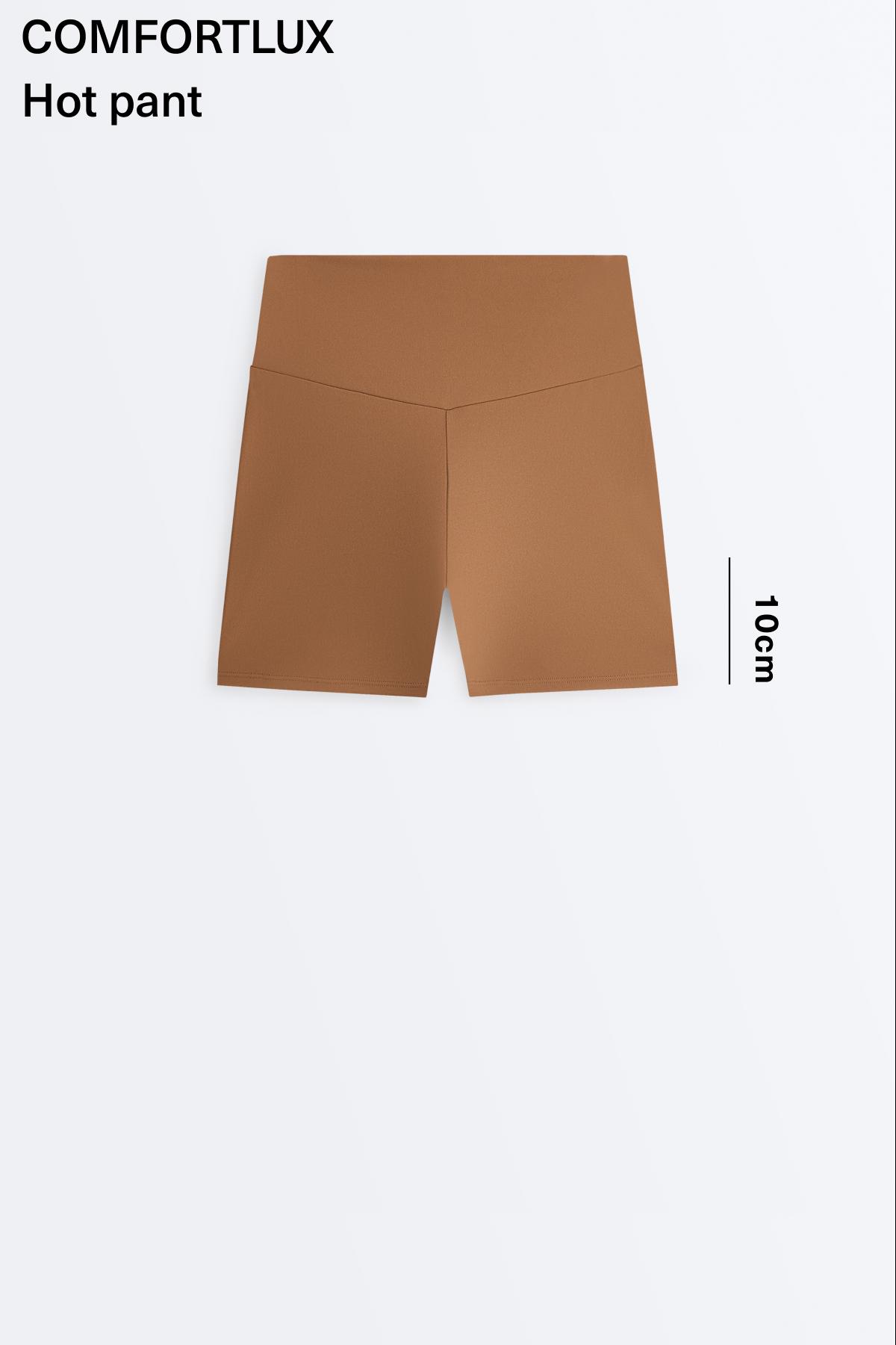 Comfortlux high-waisted 10cm hot pants — TOFFEE