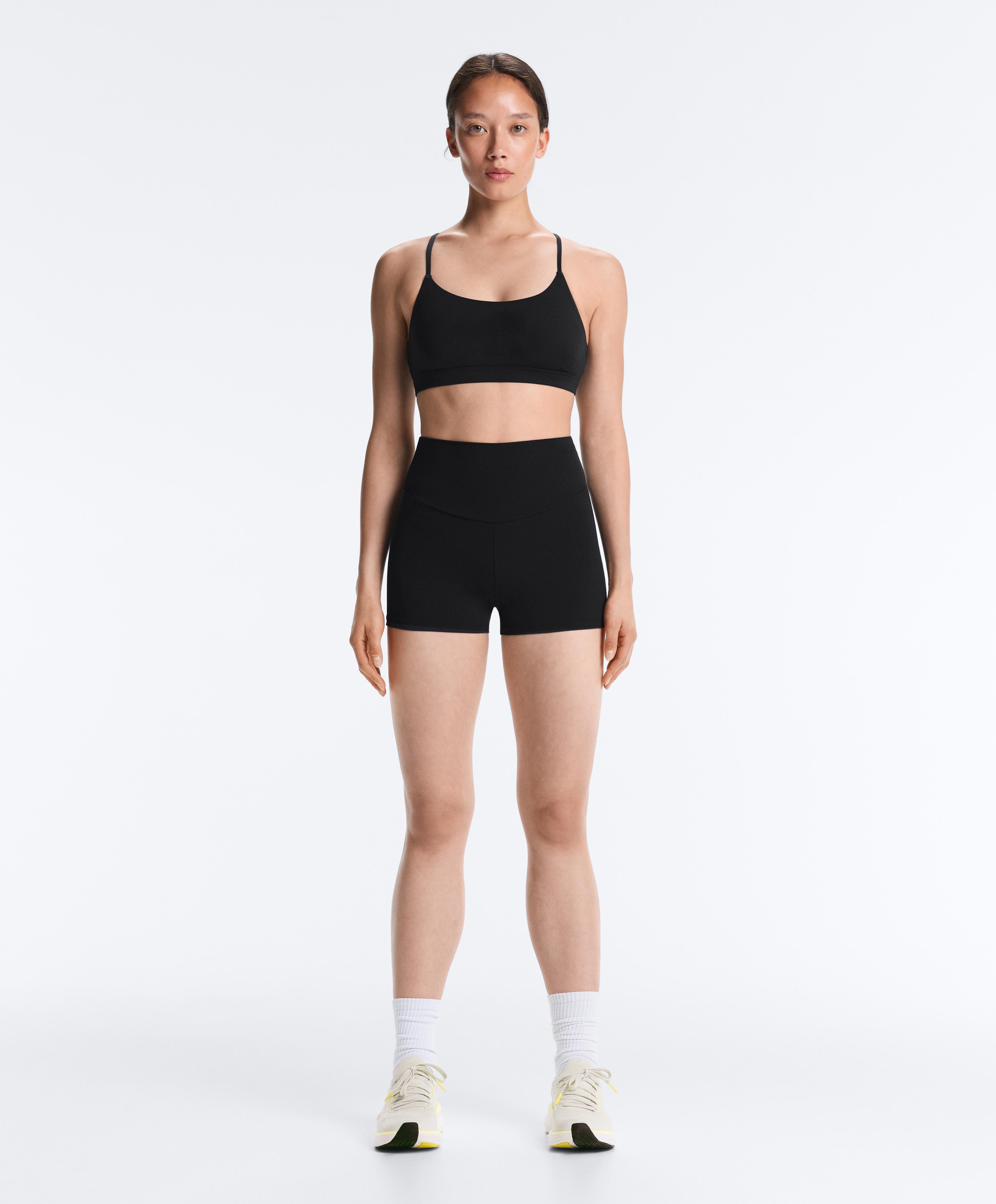 Comfortlux high-rise 5cm hot pants — BLACK
