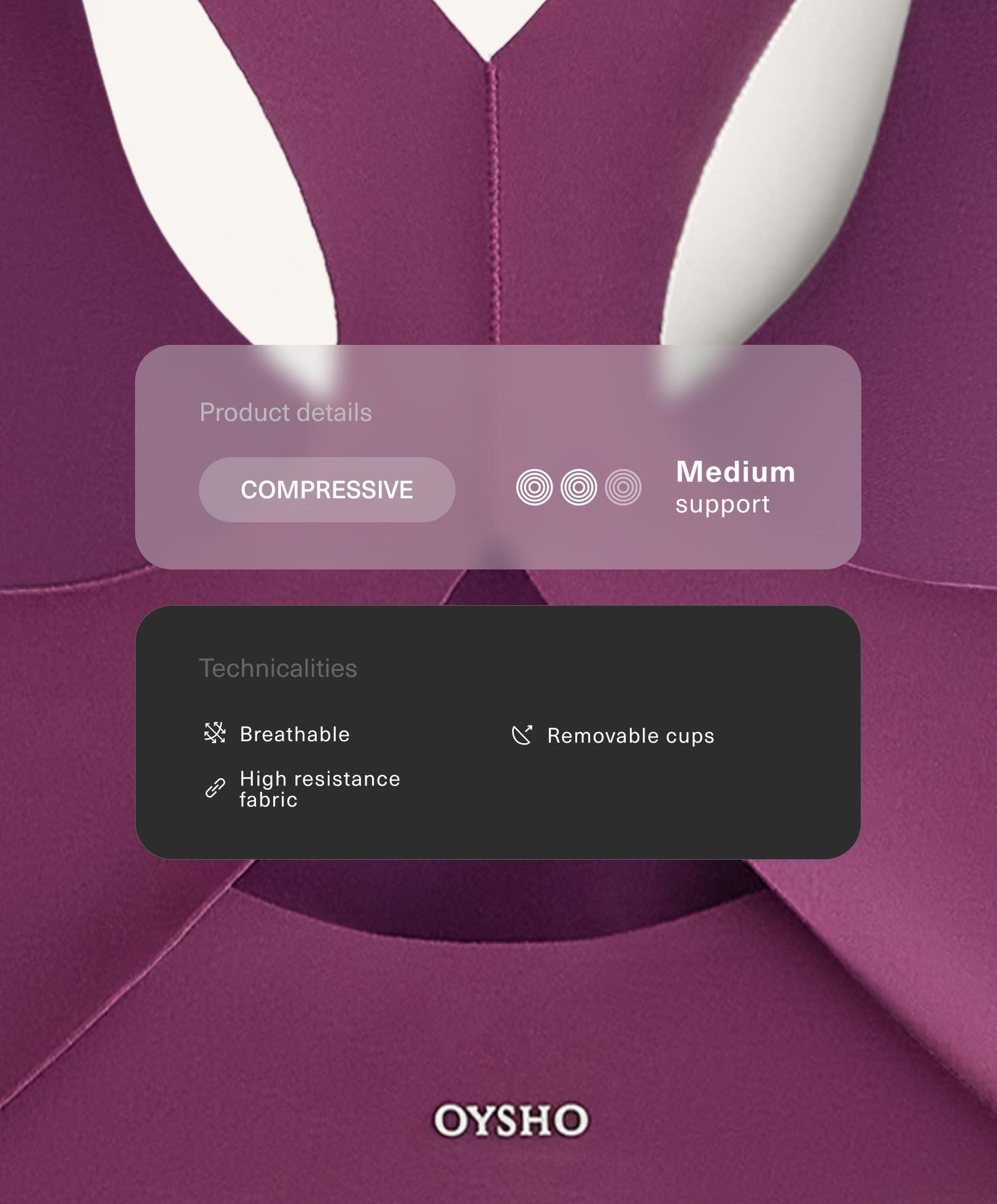 Sutien Compressive cu nivel mediu de susținere și cupe