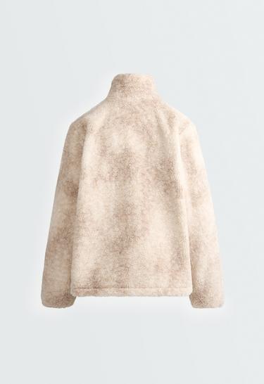 Tie-dye faux-shearling jacket — CREAM 7