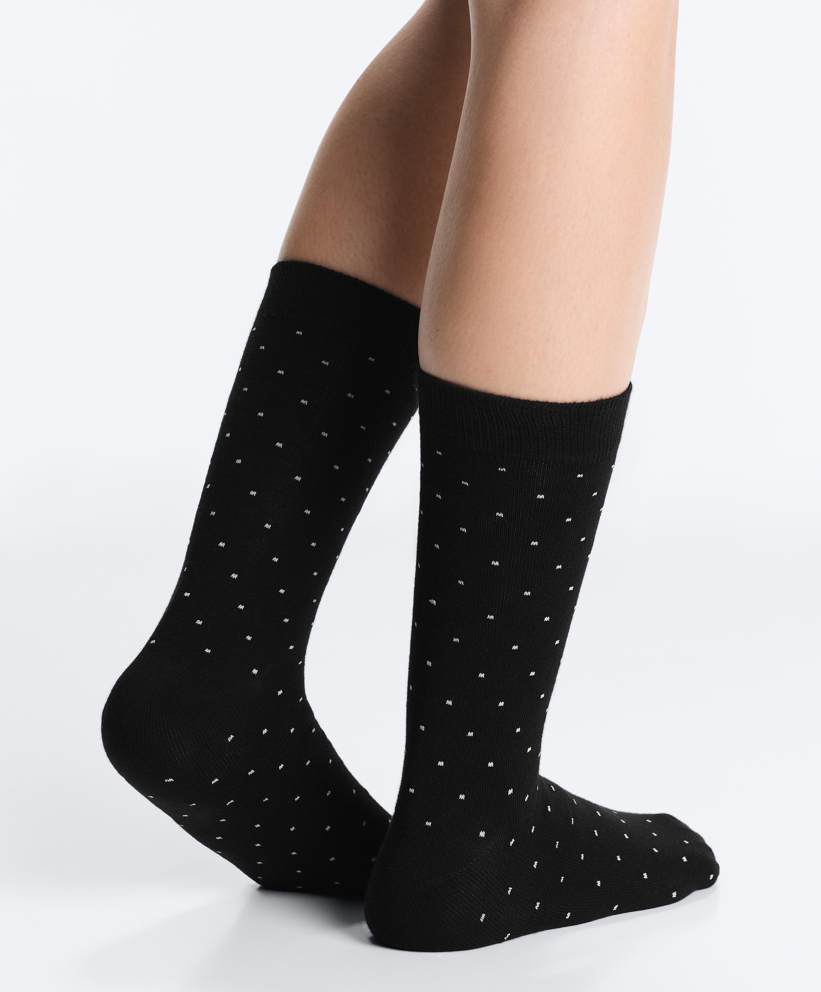 3 pairs of cotton blend Classic socks — PALE ECRU