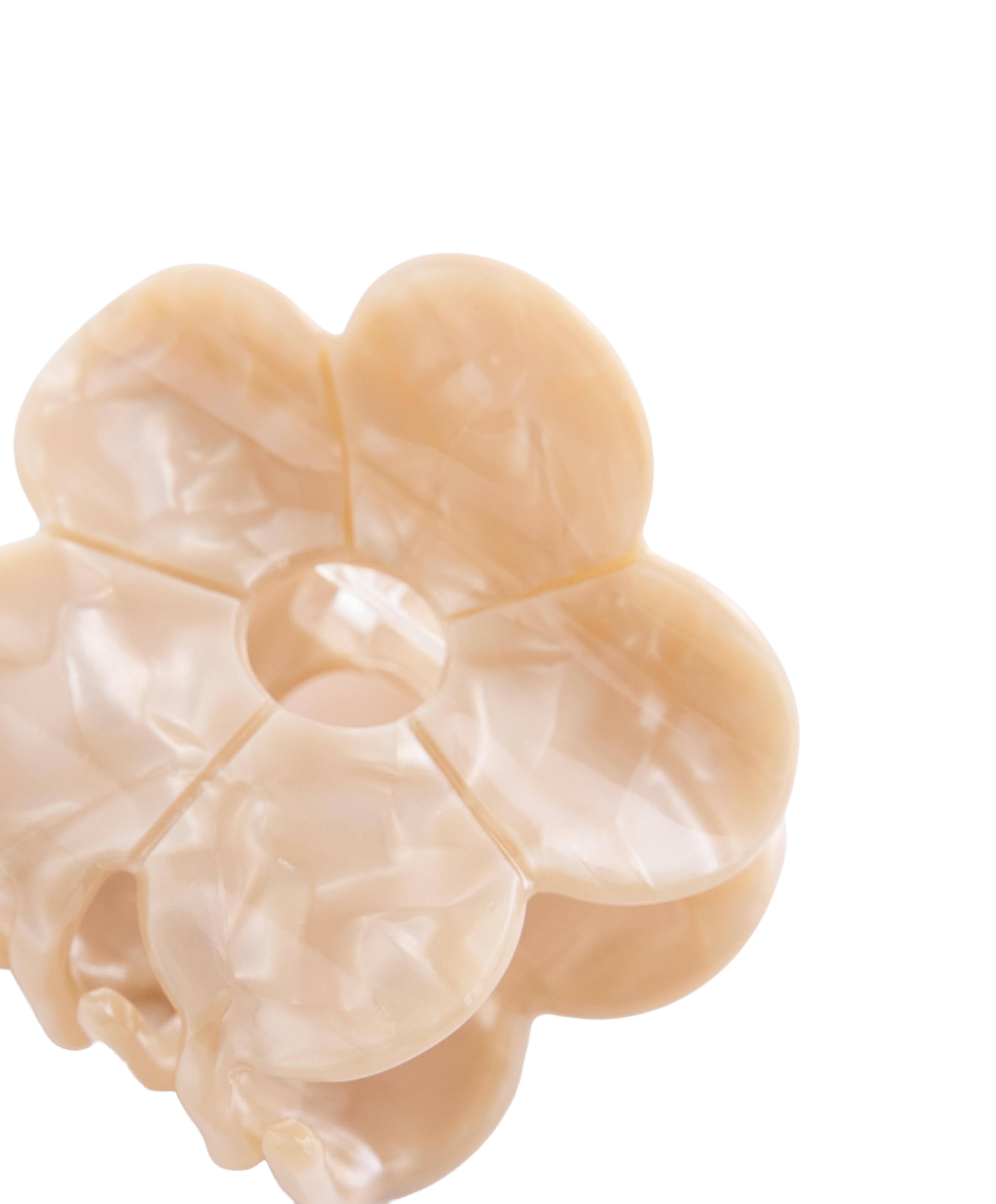 Small floral hair clip — BEIGE