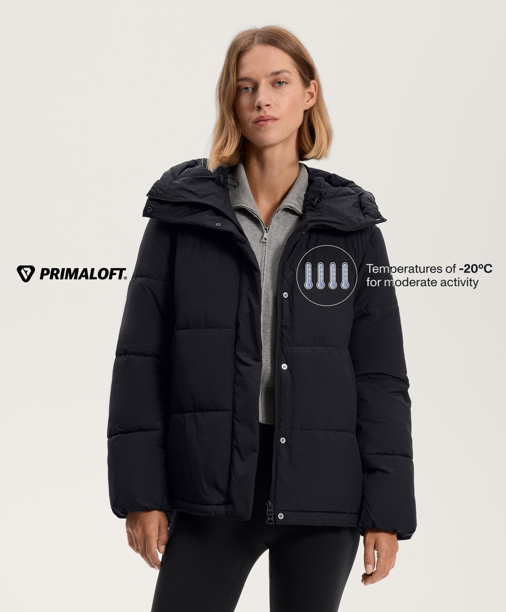 Primaloft® water-repellent padded jacket — BLACK