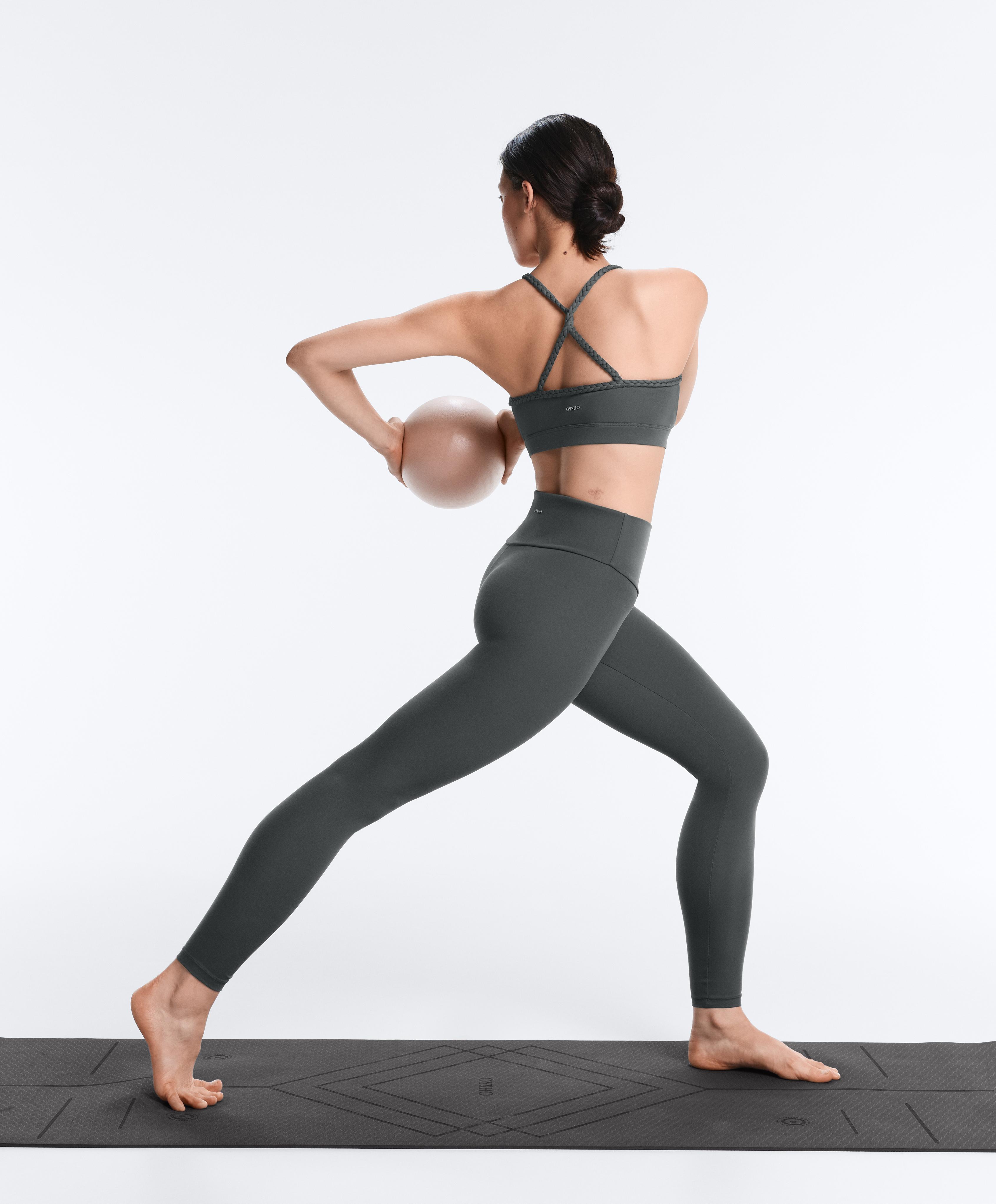 Comfortlux high-waisted ankle-length leggings — STEEL GREY