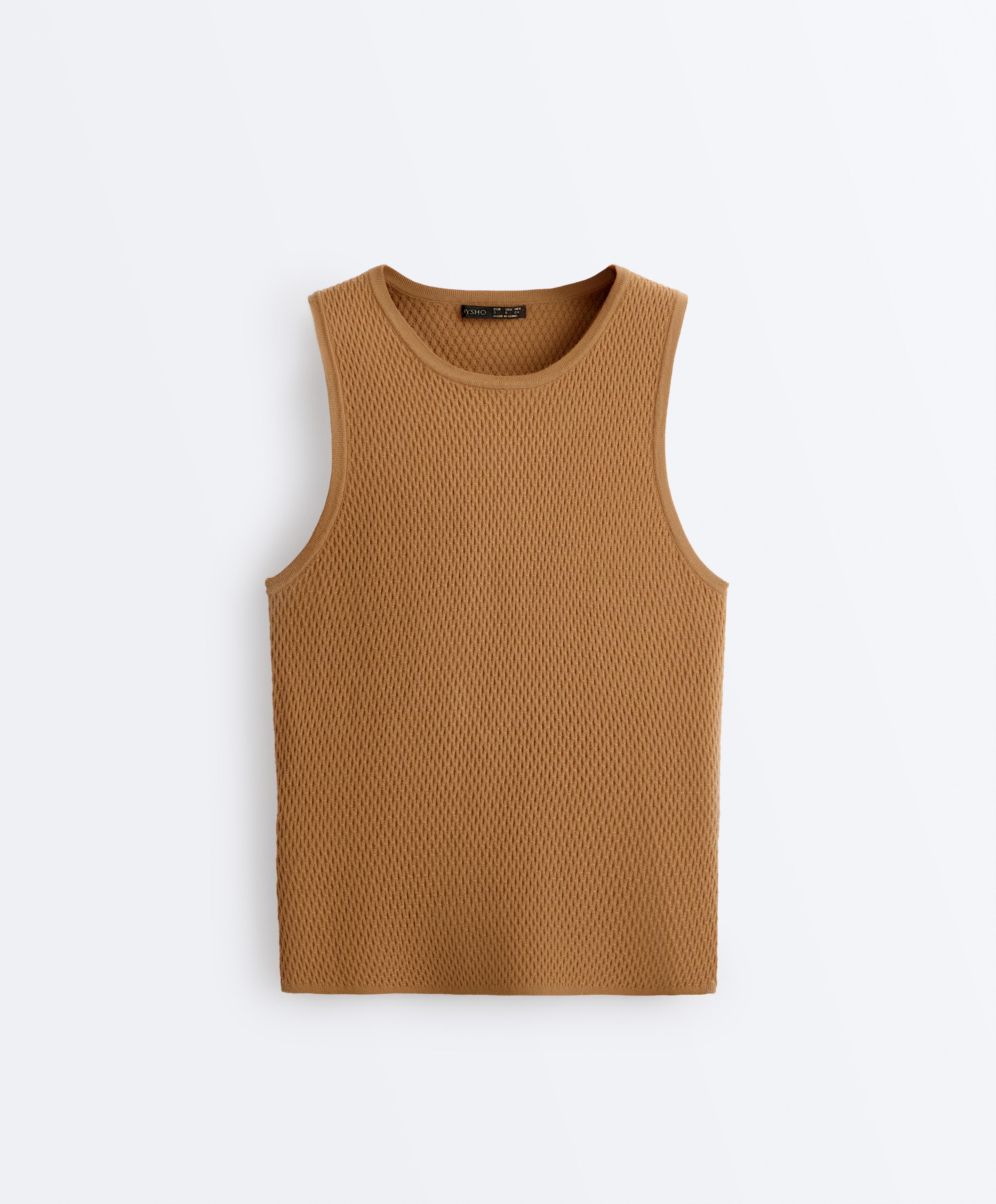 Sleeveless knit top — COPPER