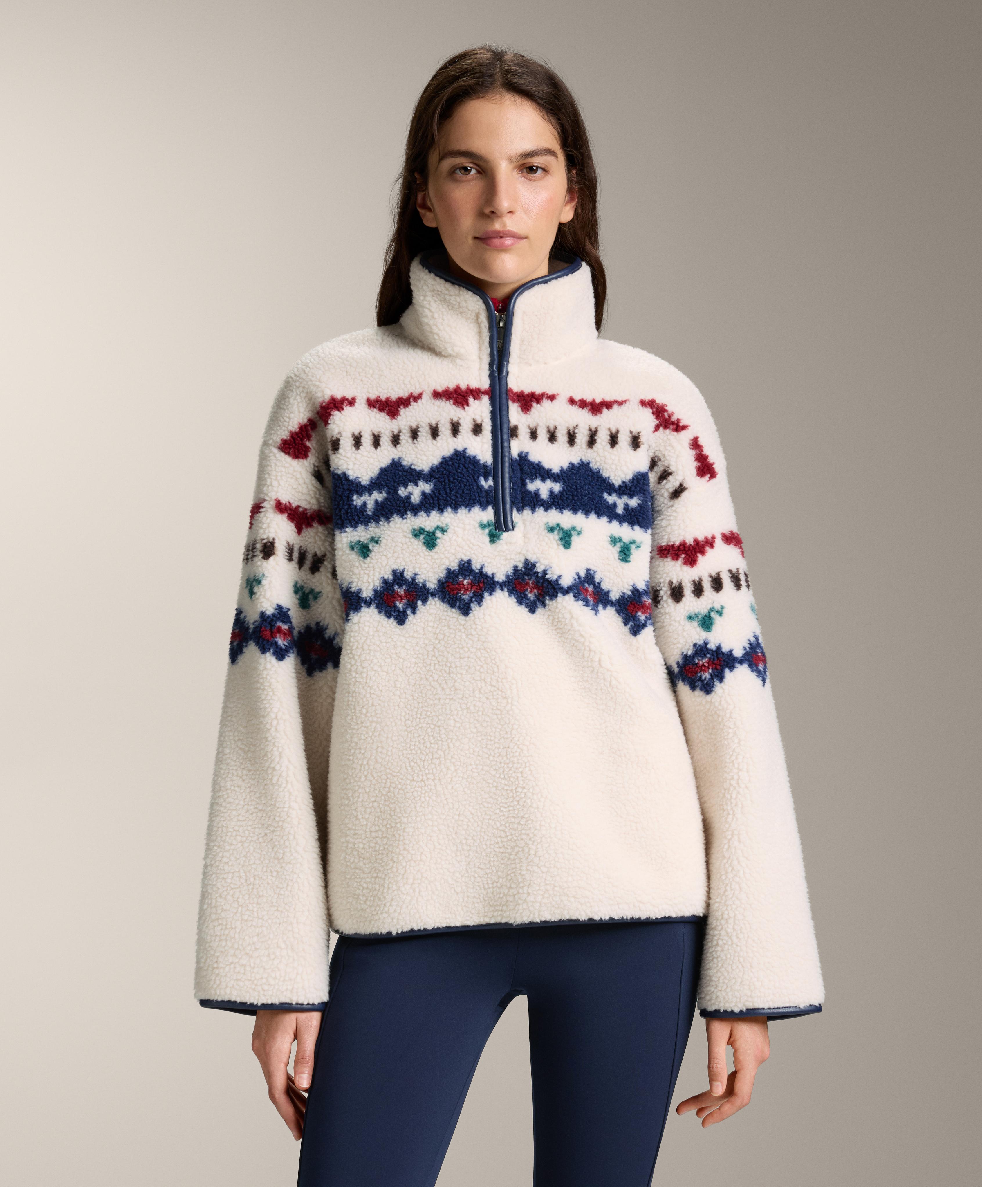 Sweater met geometrisch detail en teddy Sweater met geometrisch detail en teddy