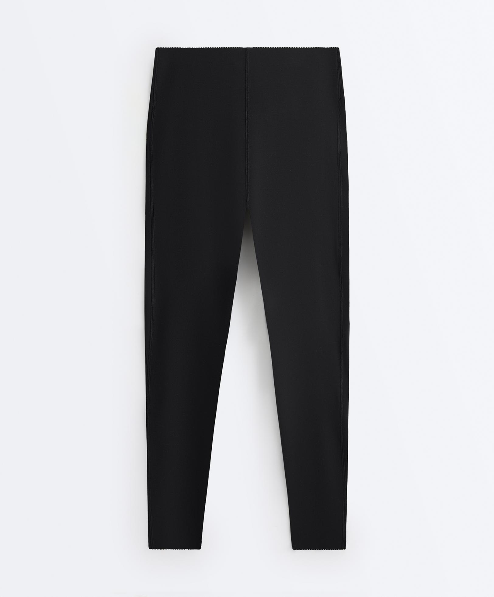 High-waisted Extra Compressive core control ankle-length leggings — BLACK