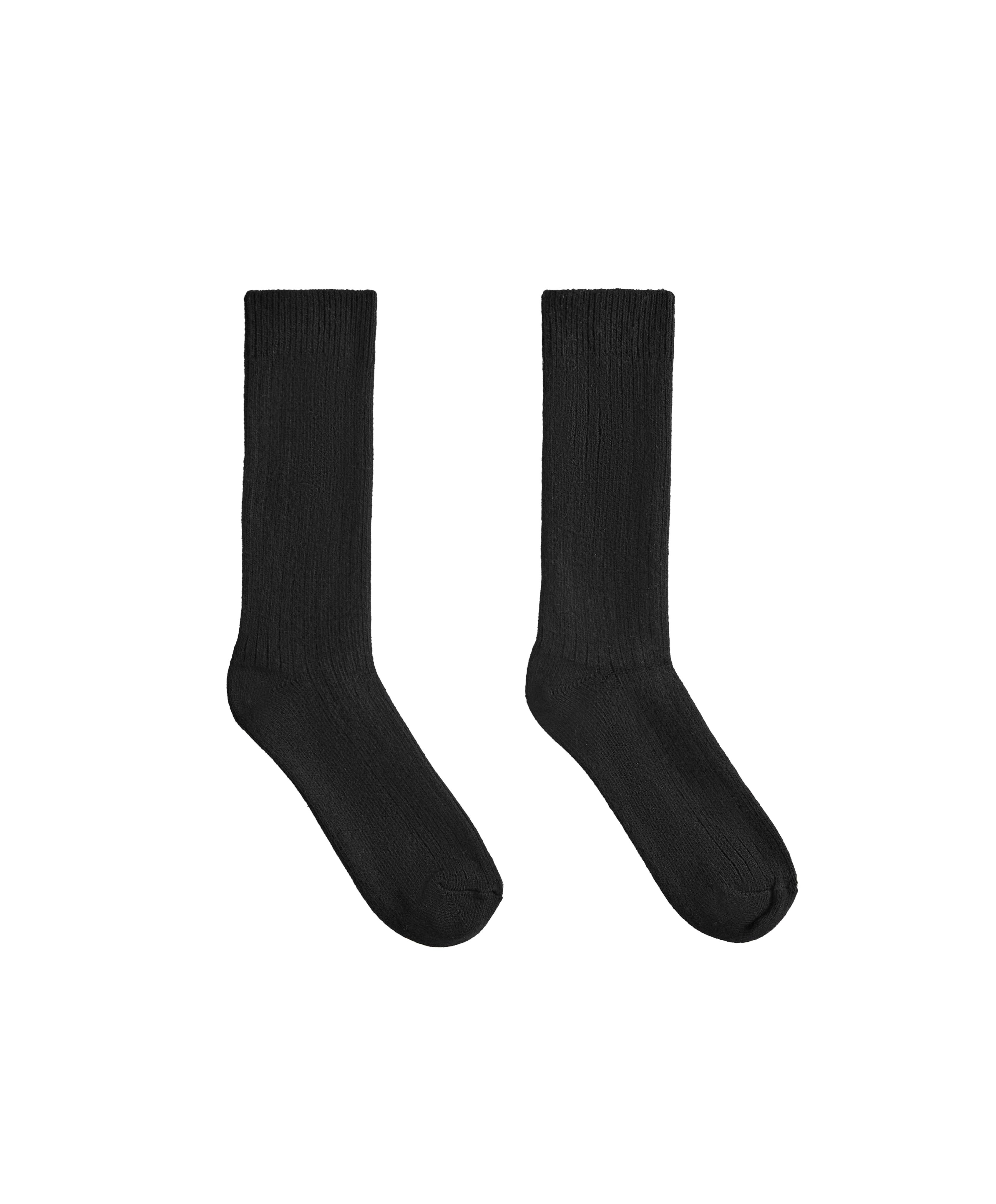 Classic socks 15% cashmere 10% wool — BLACK