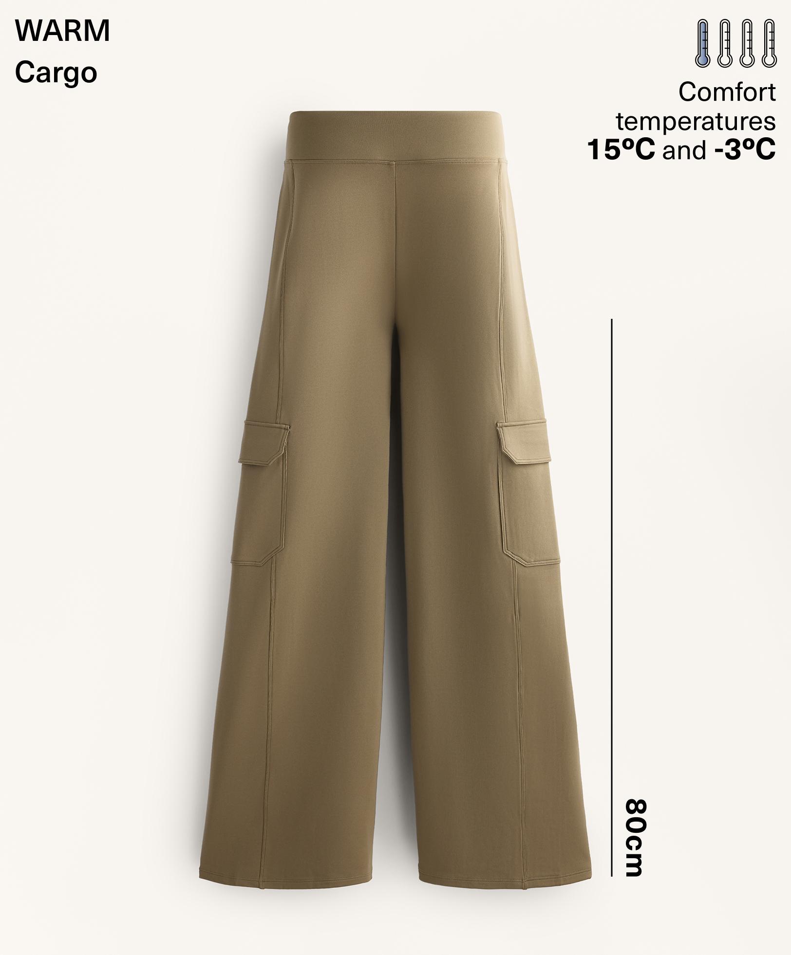 High-rise Warm cargo trousers