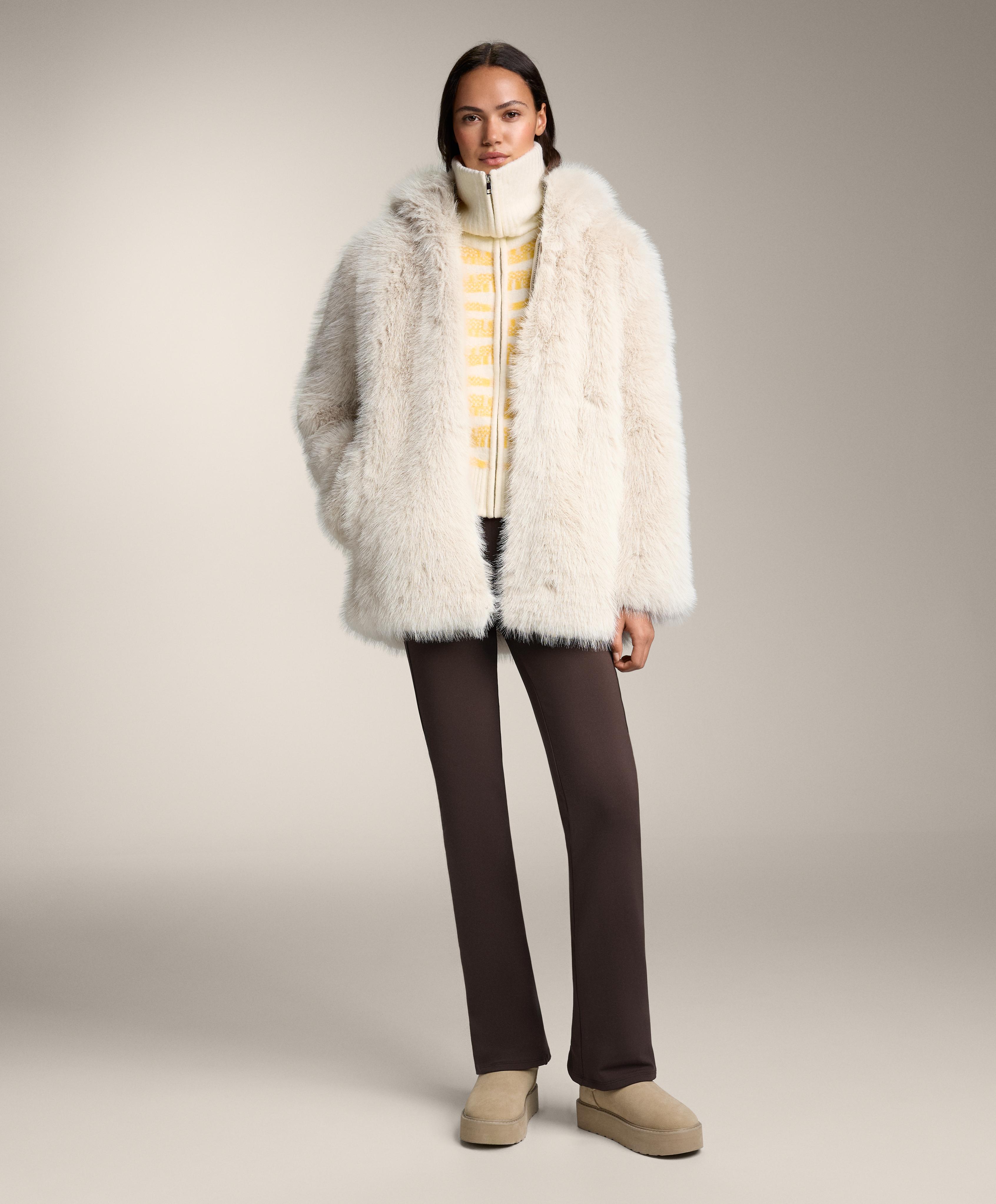 Striped jacquard knit jacket — YELLOW