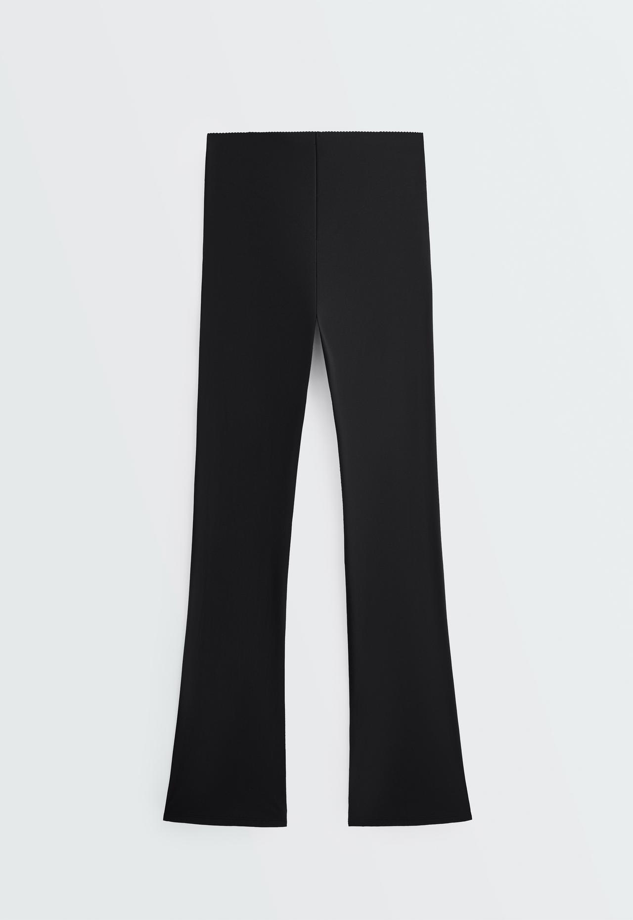 High-rise Compressive Raise Up flare trousers — BLACK