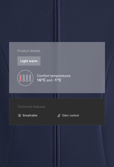 Light warm technical jacket — NAVY BLUE 2