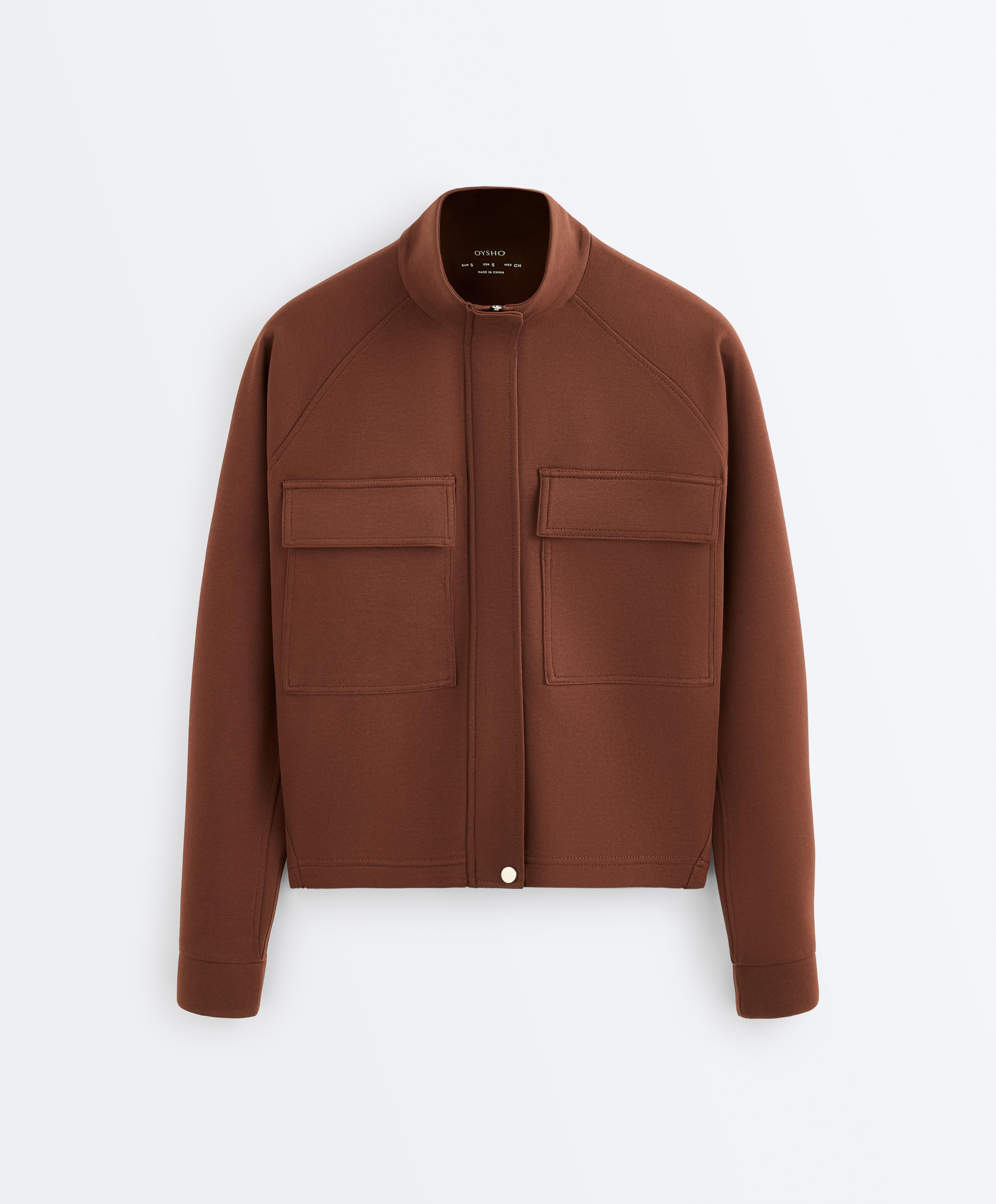 Piqué pockets jacket with cotton Piqué pockets jacket with cotton