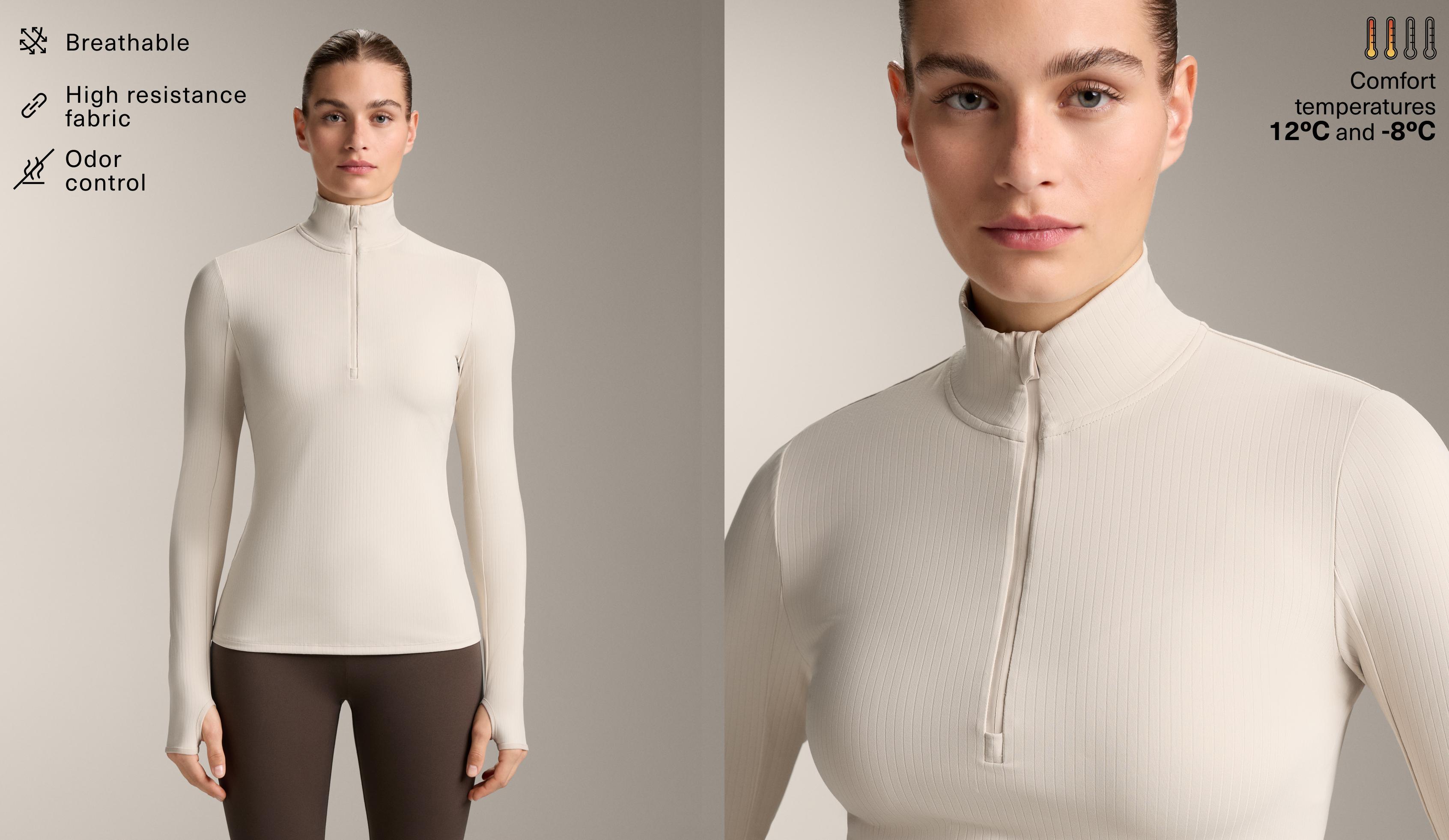 Thermal base layer rib T-shirt