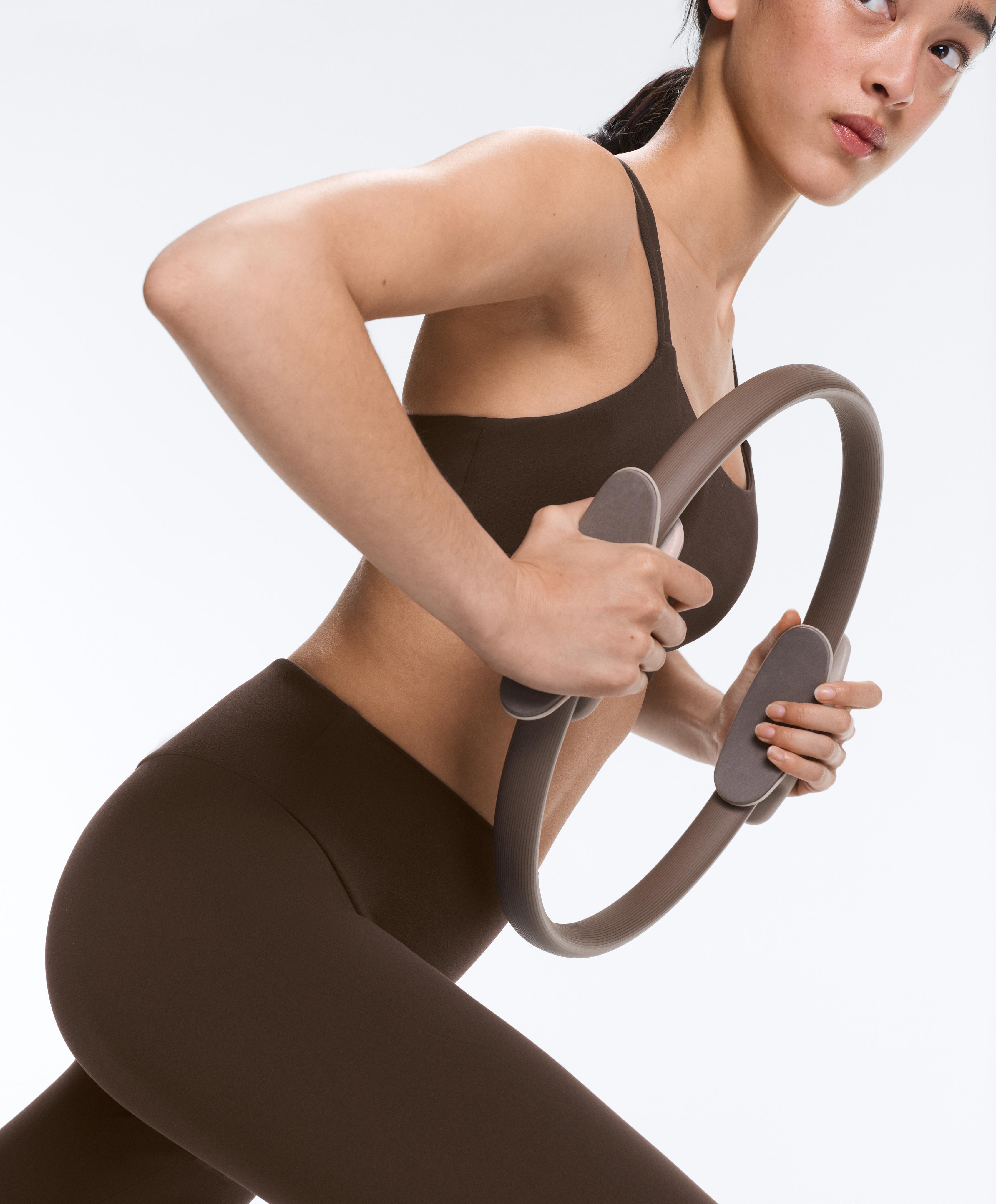 Comfortlux high-waisted ankle-length leggings — DARK BROWN
