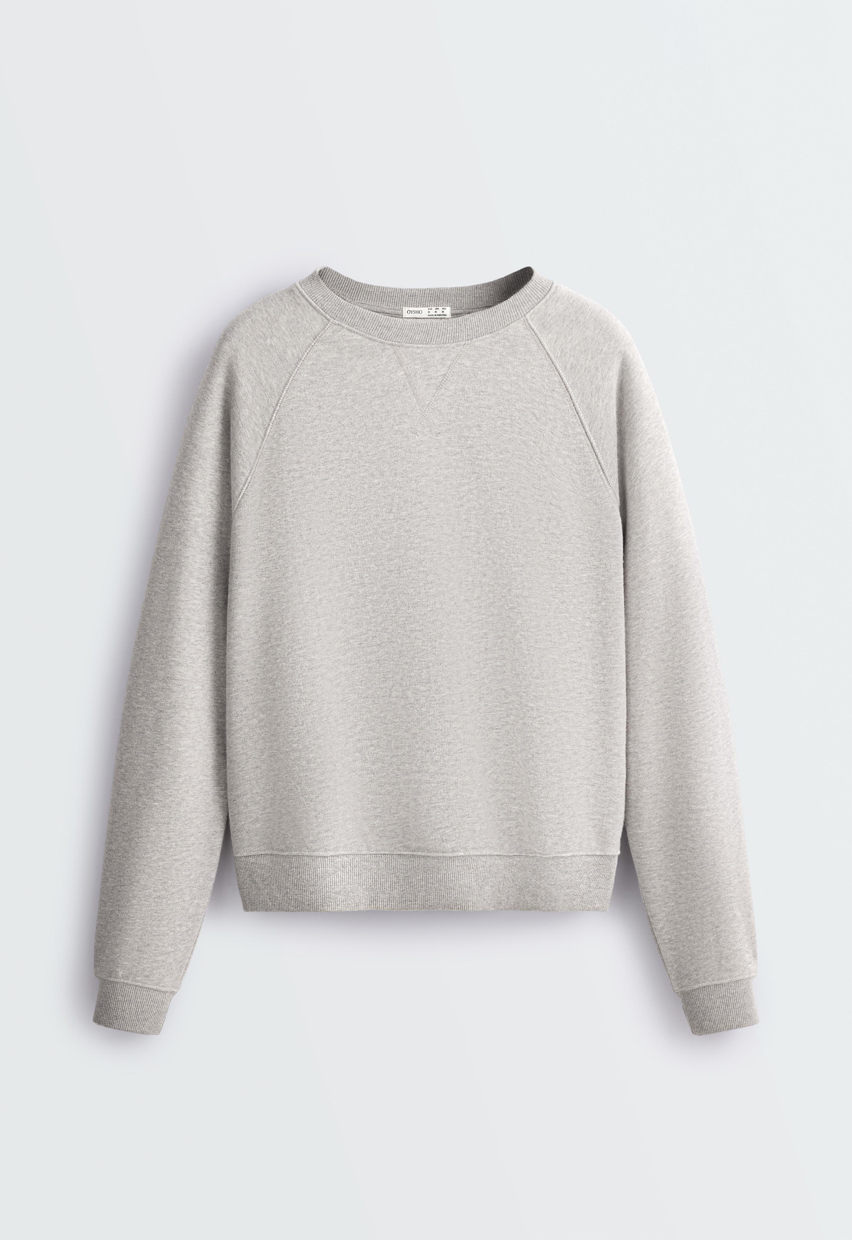 Cotton-blend fleece round neck sweatshirt Cotton-blend fleece round neck sweatshirt