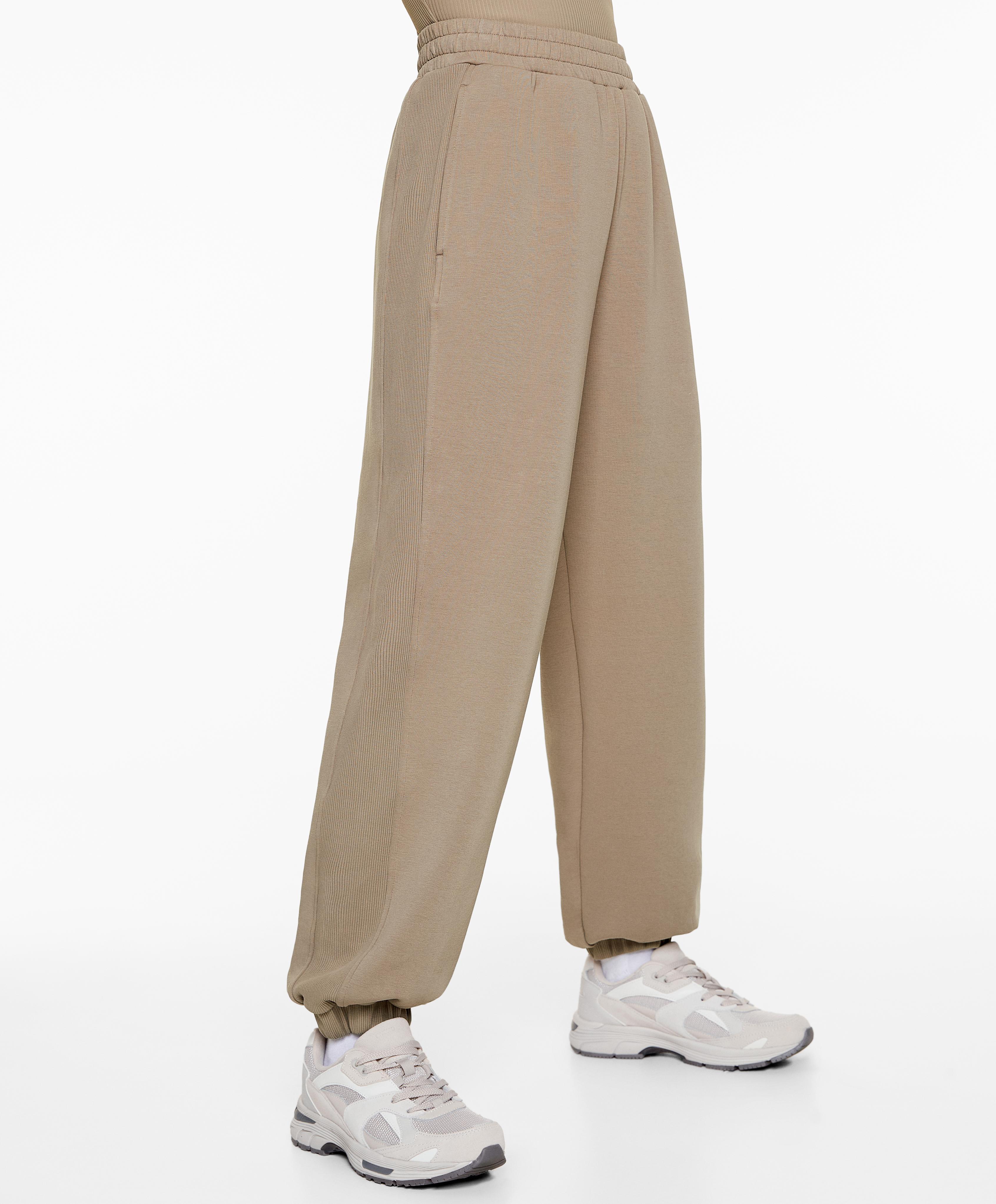 Relaxed cotton blend joggers