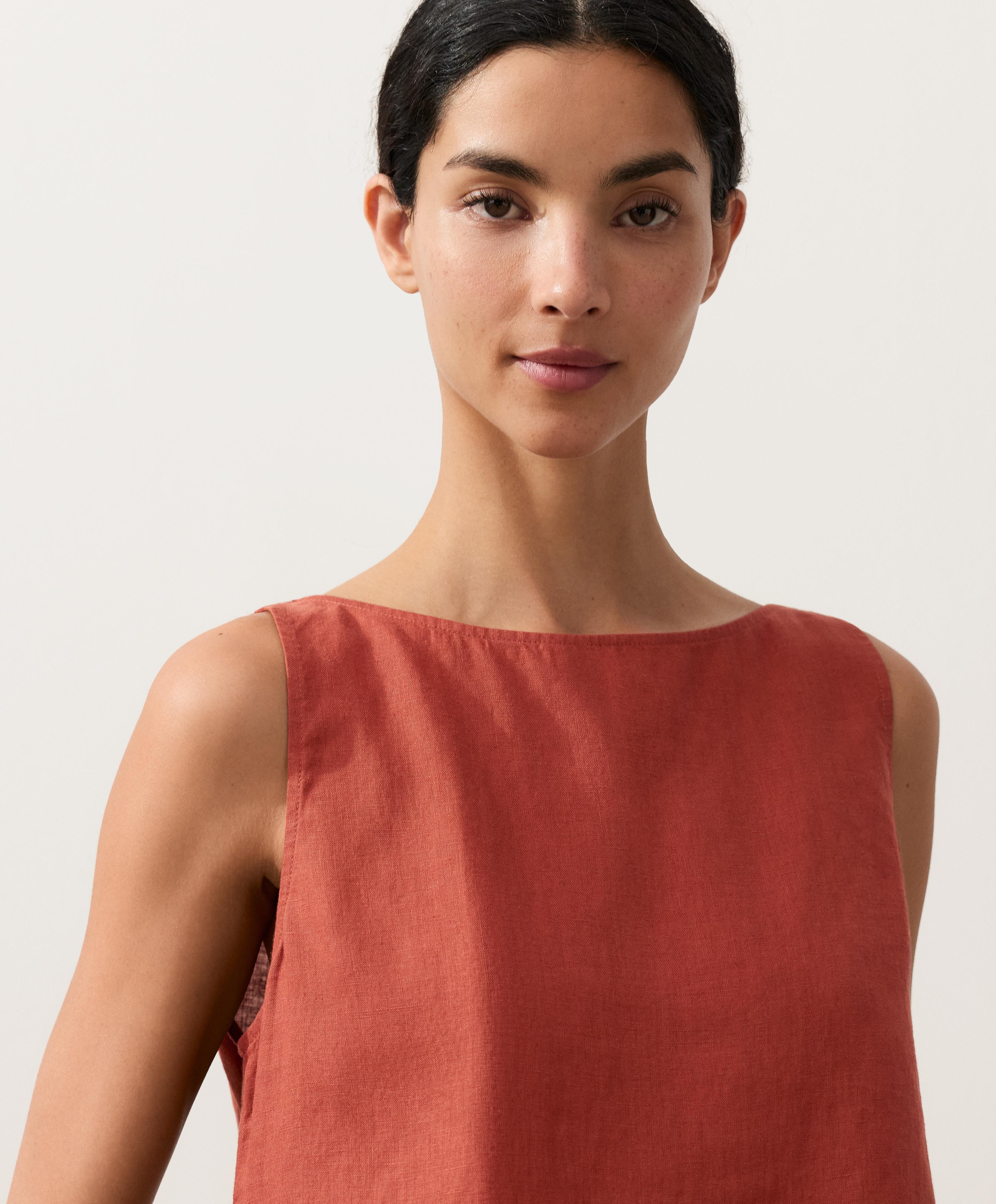 100% linen square Top 100% linen square Top