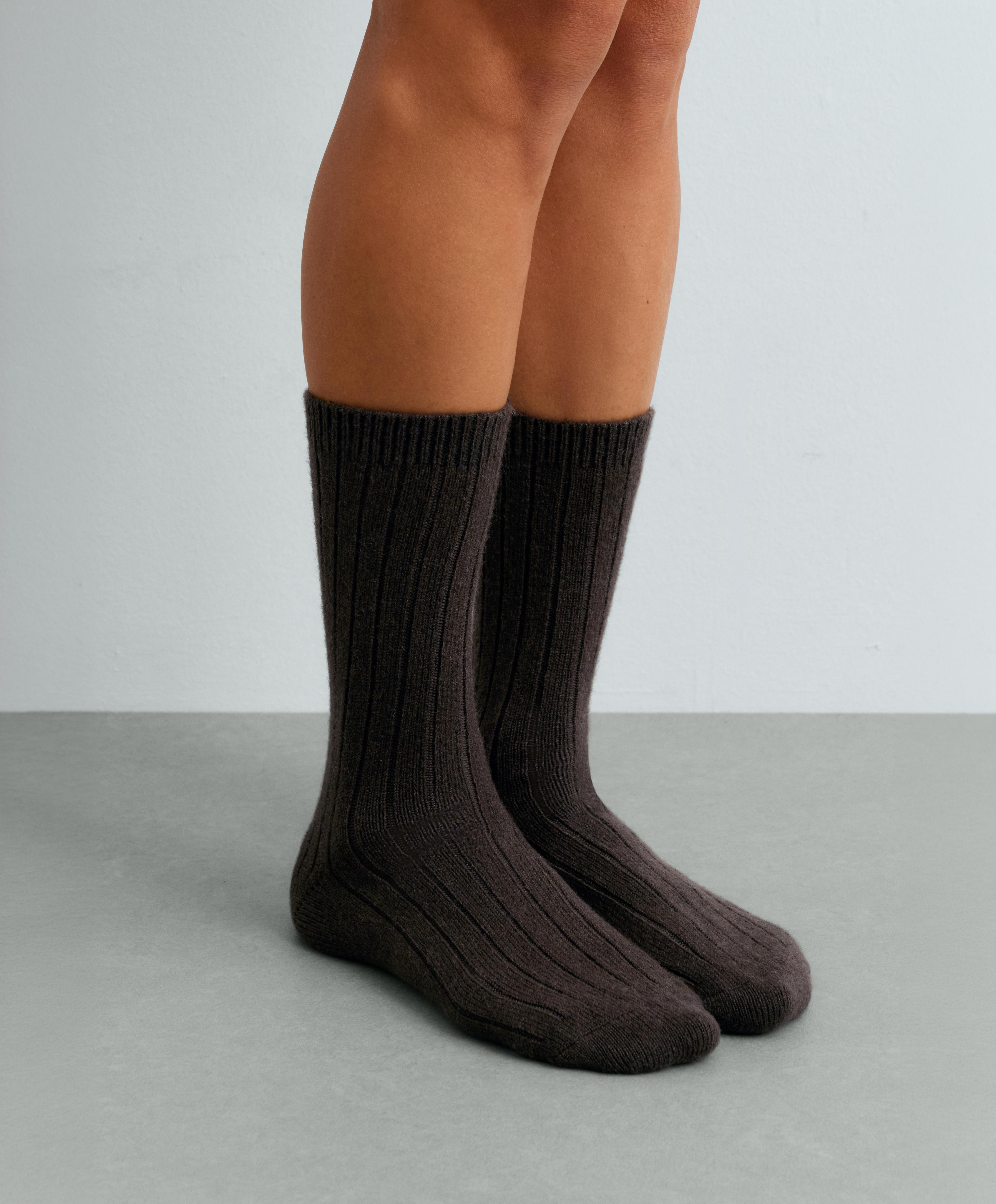 75% cashmere socks — DARK BROWN